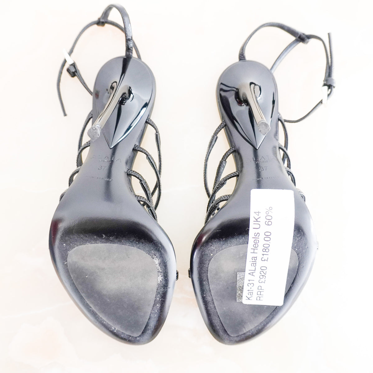 Alaia Black Multistrap Heeled Sandals RRP £920 | Preloved Authentic - Reloved Again