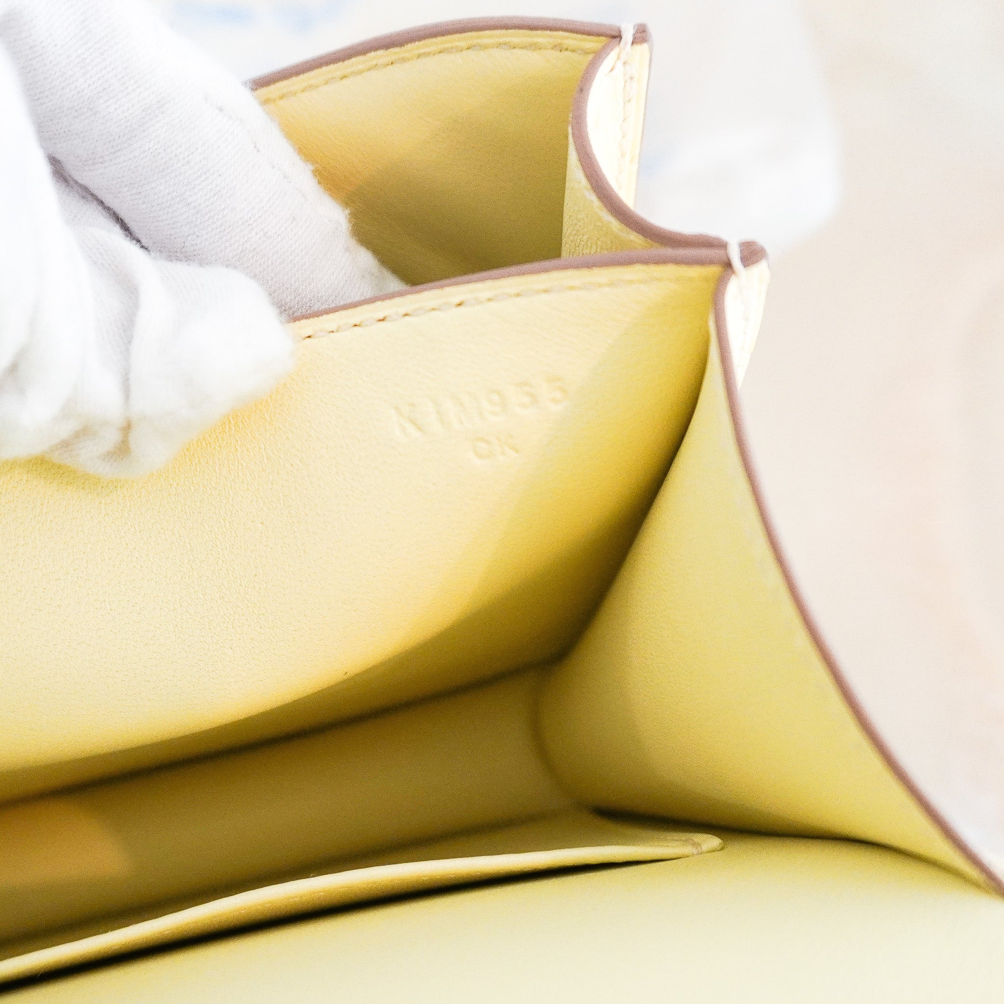 NEW Hermes Constance 18 Mini Ostrich Jaune Milton Palladium Hardware Bag | Authentic Preloved - Reloved Again