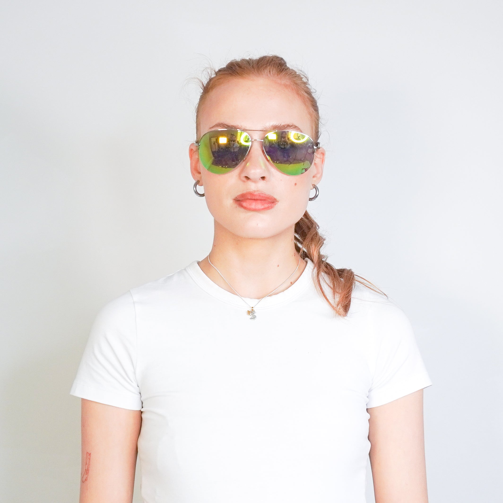 Victoria Beckham Green Aviator Mirrored Sunglasses (RRP £295) | Authentic Preloved FINAL SALE - Reloved Again