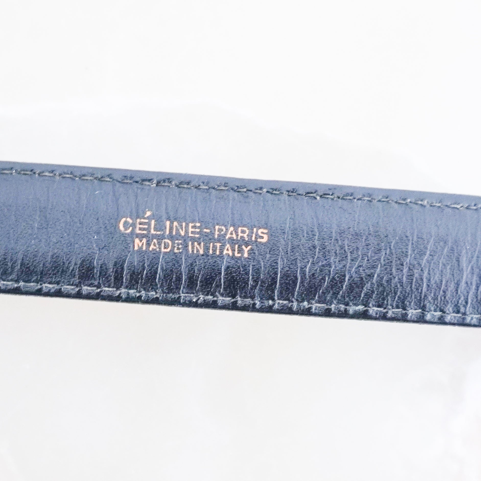Celine Vintage Black Leather Carrosse Horse Carriage Belt | Authentic Preloved FINAL SALE