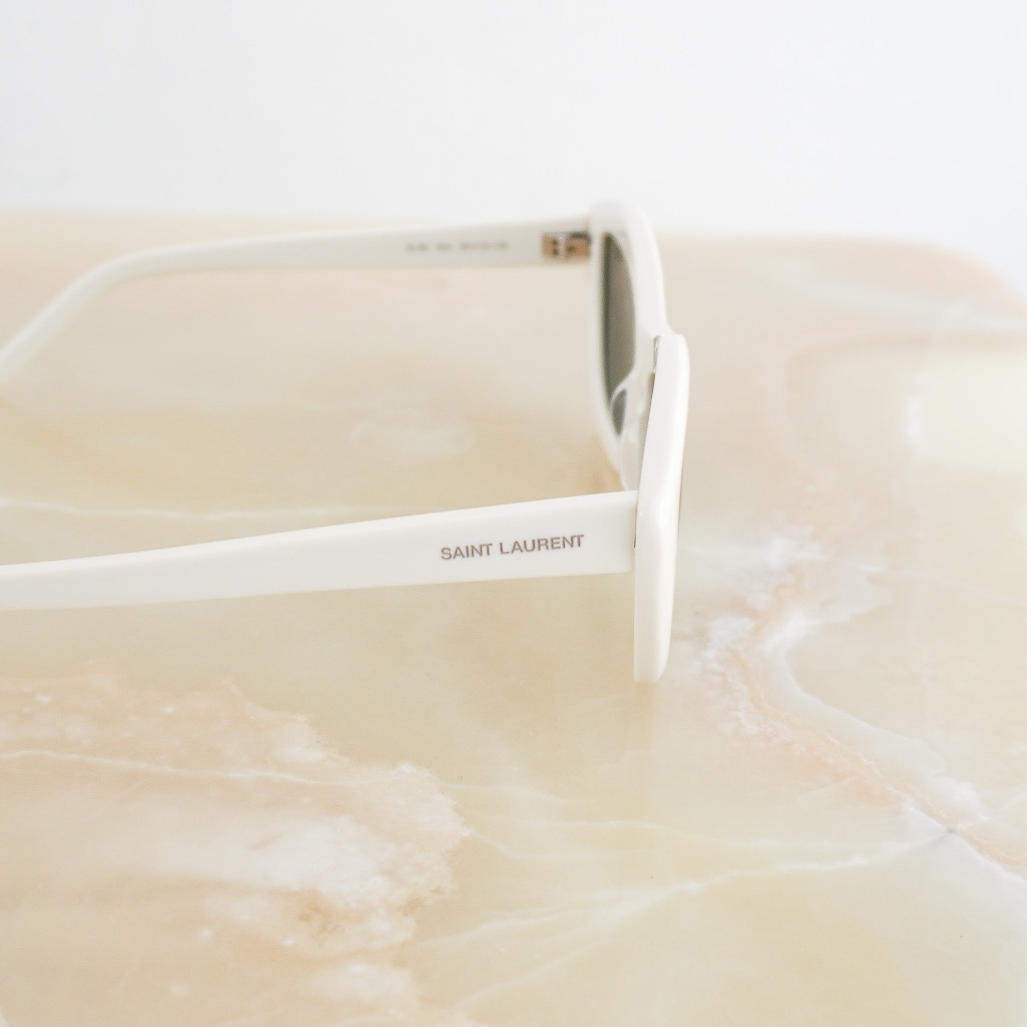 Saint Laurent New Wave Ivory Cat-Eye Sunglasses (RRP £350) | Authentic Preloved FINAL SALE