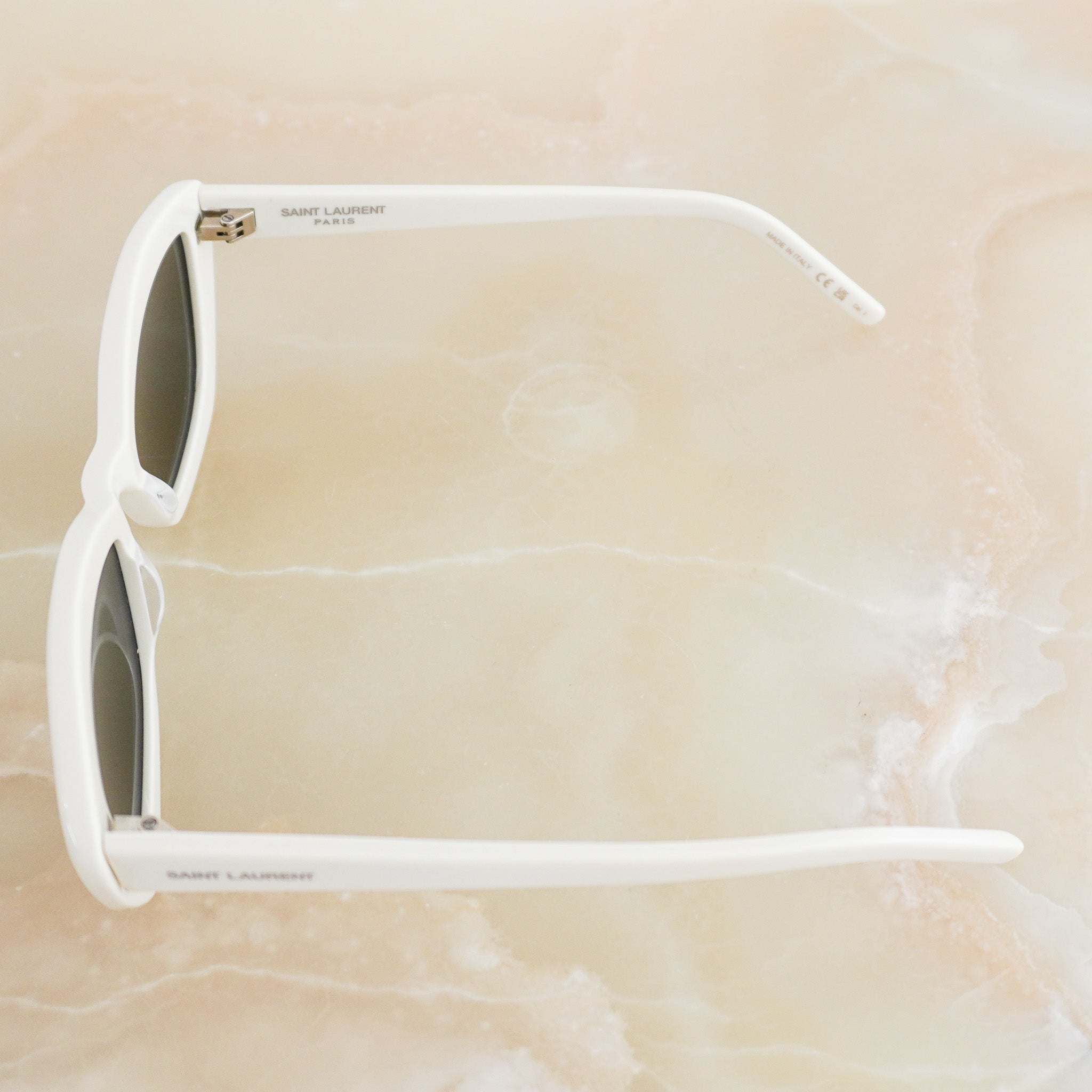 Saint Laurent New Wave Ivory Cat-Eye Sunglasses (RRP £350) | Authentic Preloved FINAL SALE