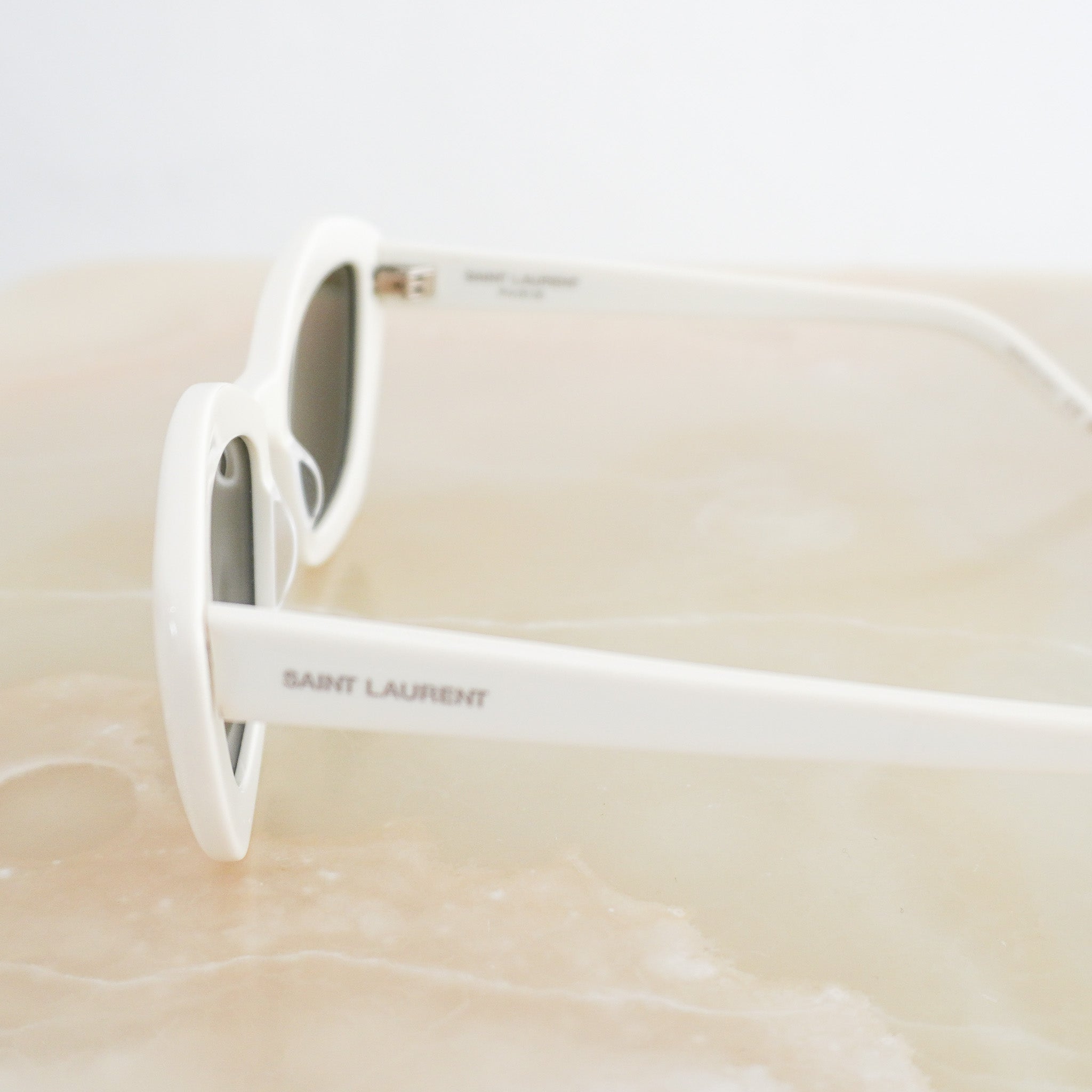 Saint Laurent New Wave Ivory Cat-Eye Sunglasses (RRP £350) | Authentic Preloved FINAL SALE