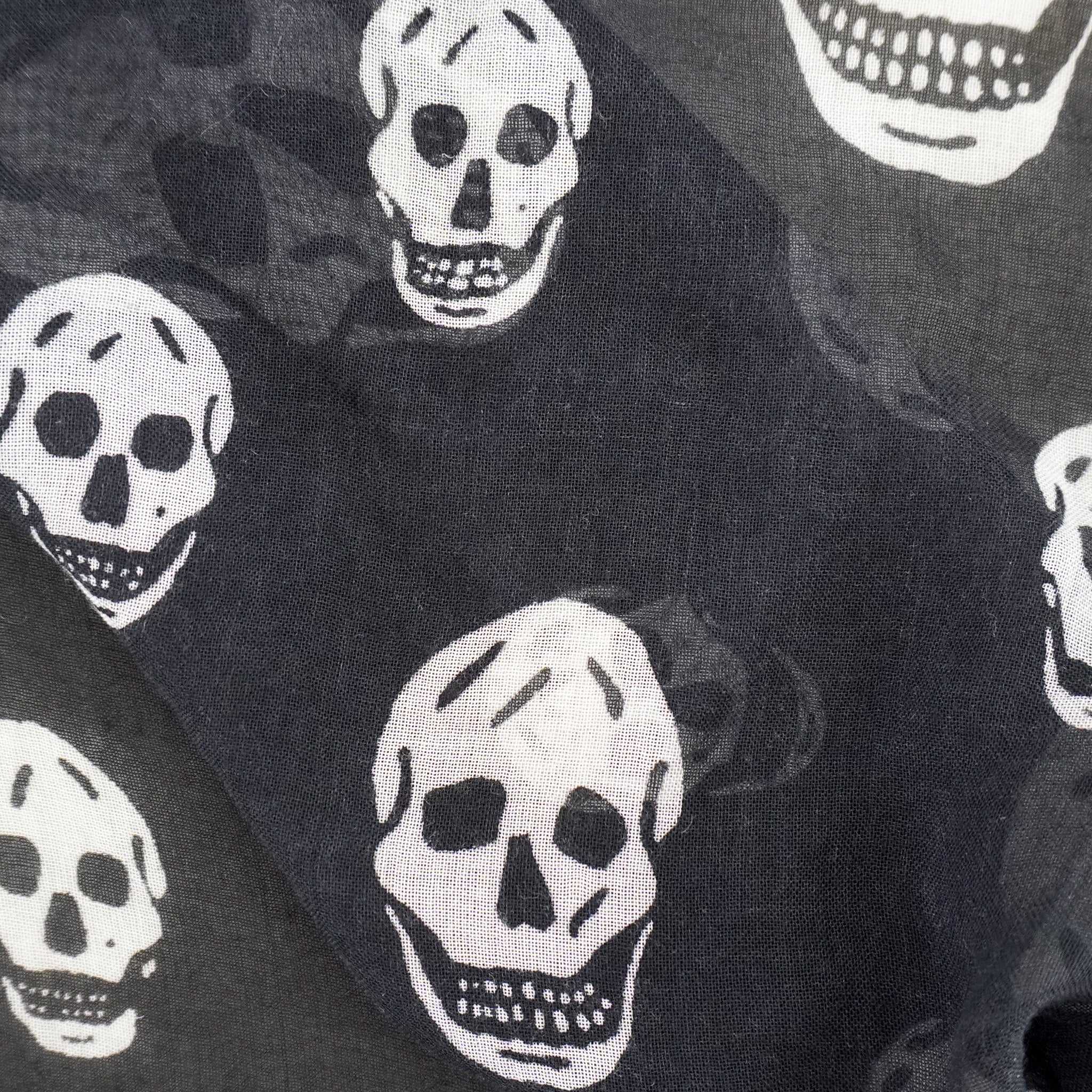 Alexander McQueen Black Skull Scarf (RRP £220) | Authentic Preloved FINAL SALE