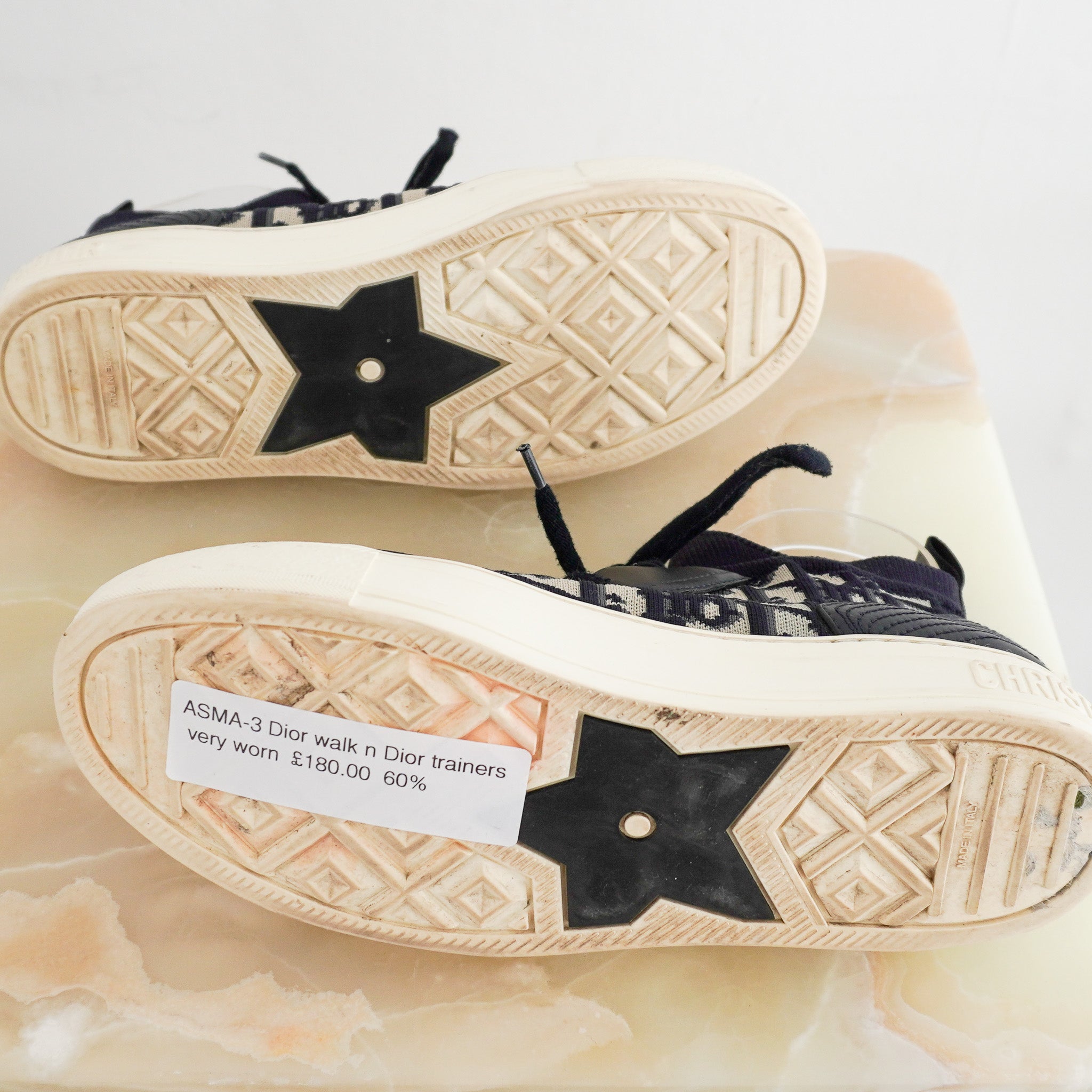 Christian Dior Walk’n’Dior High-Top Sneakers RRP £850 | Authentic Preloved