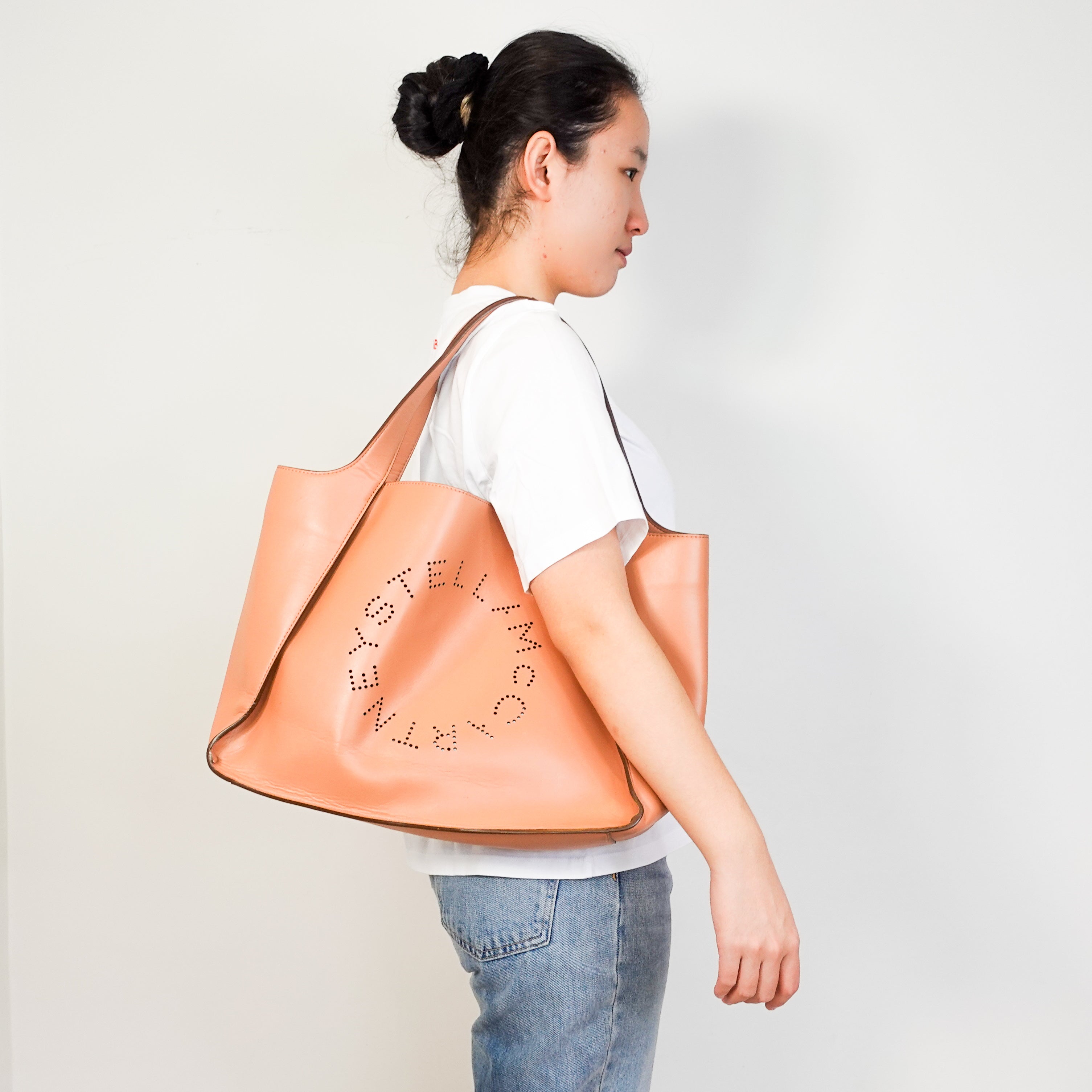 Stella McCartney Camel Brown Logo Large Tote Bag RRP £850 | Authentic Preloved
