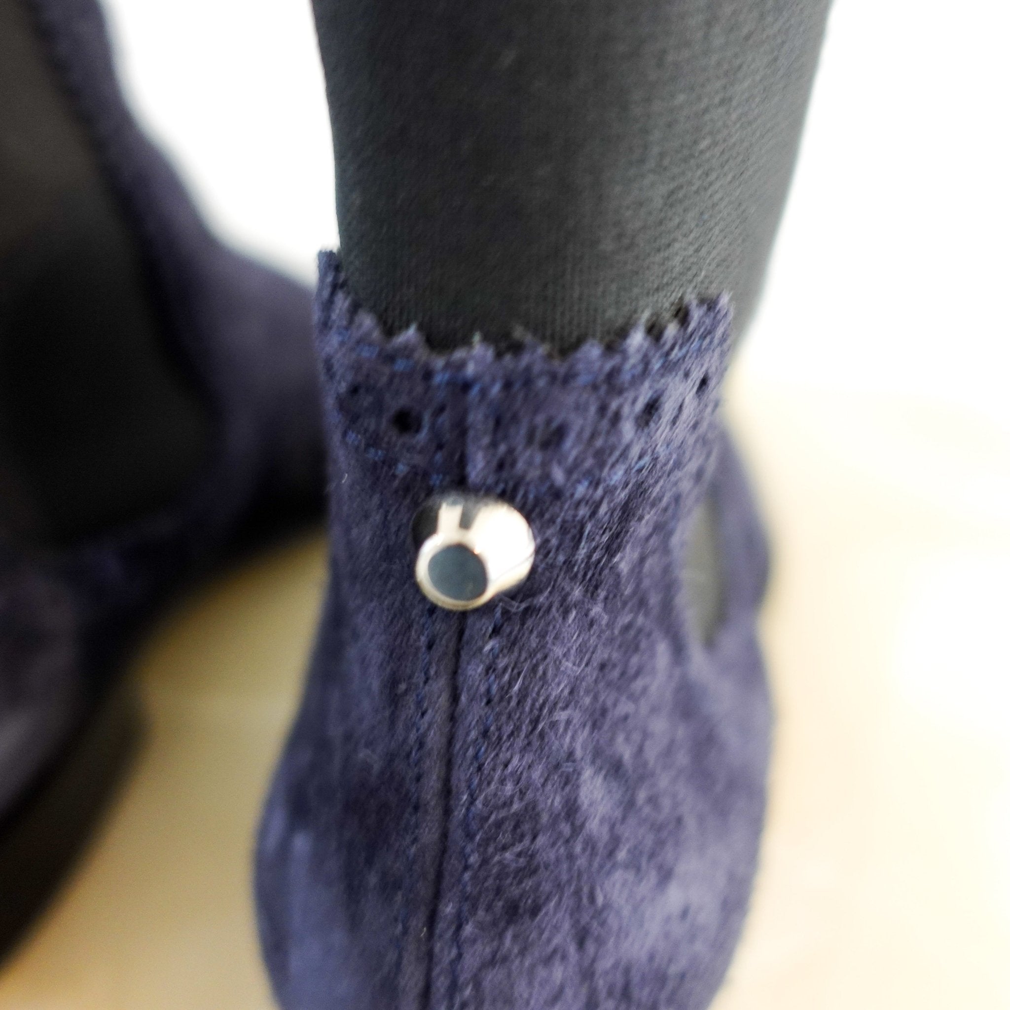 Balenciaga Navy Suede Heeled Ankle Boots RRP £975 | Authentic Preloved - Reloved Again