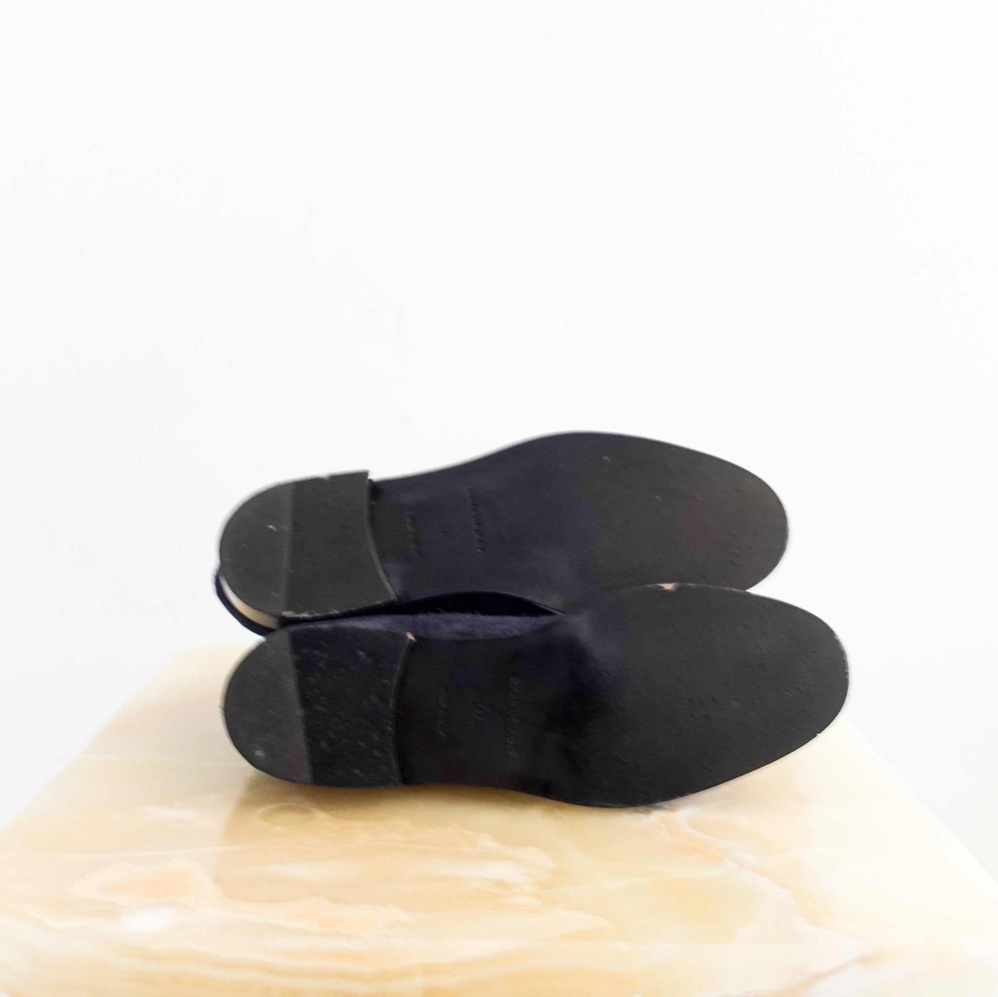 Balenciaga Navy Suede Heeled Ankle Boots RRP £975 | Authentic Preloved - Reloved Again