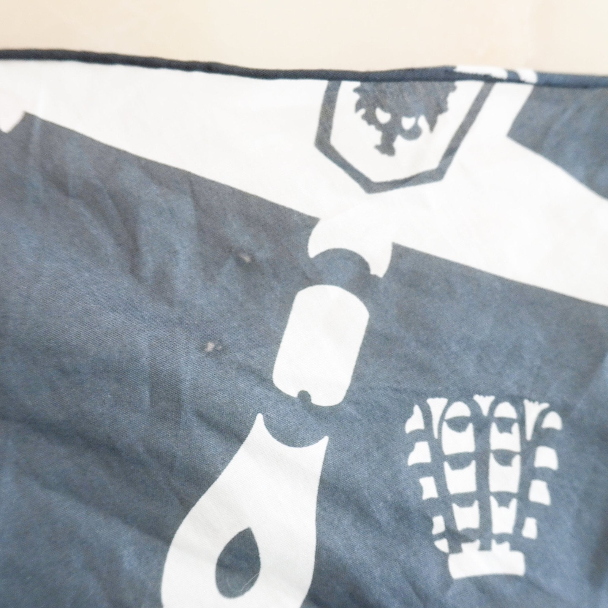 Hermès Losange Cotton GM Scarf "Harnais de Cour" Noir / Blanc (RRP £580) | Authentic Preloved - Reloved Again