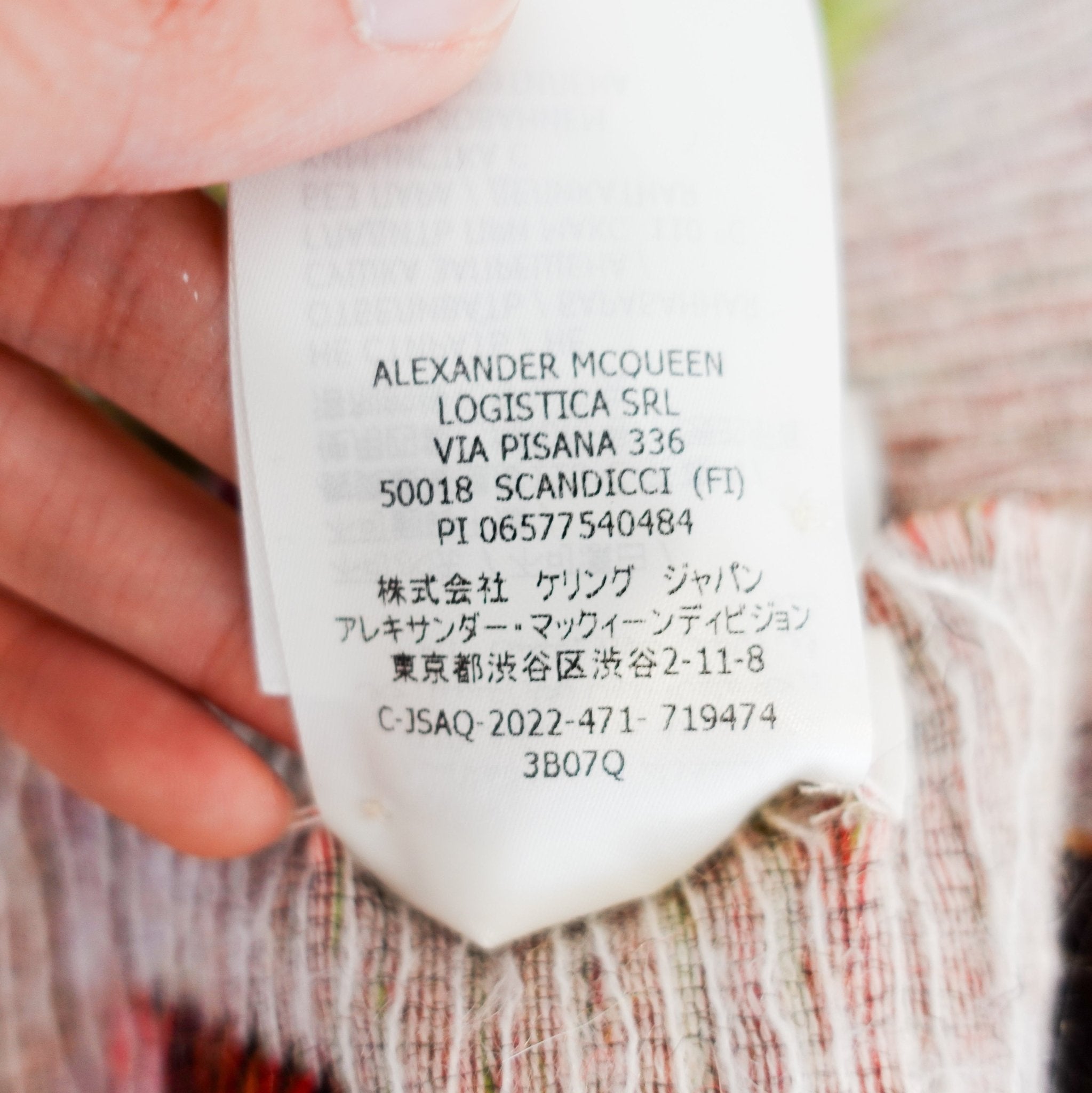 Alexander McQueen Multicolour Mushroom Wool Scarf RRP £700 | Authentic Preloved - Reloved Again