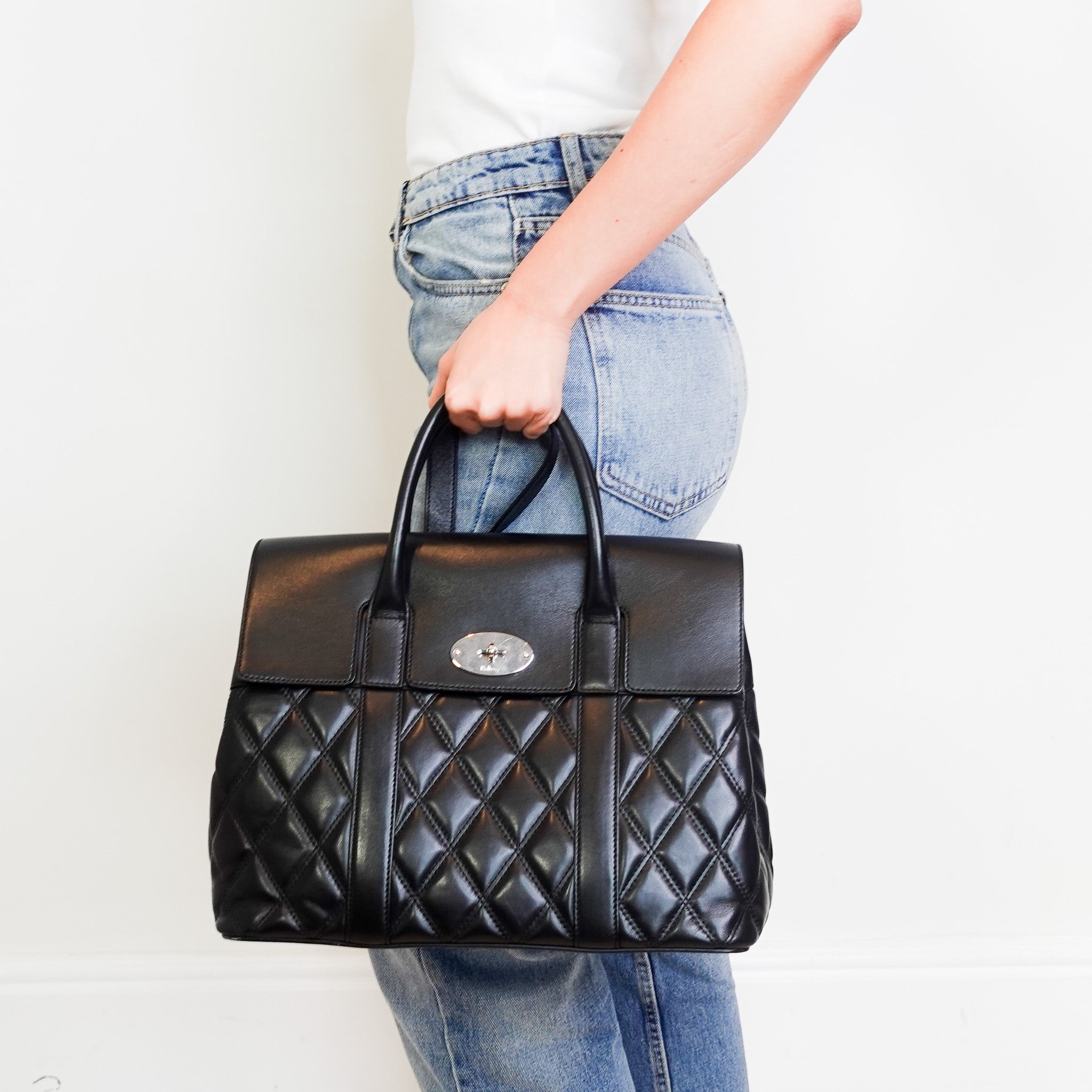 Mulberry Bayswater Quilted black Bag RRP ££1095 | Authentic Preloved - Reloved Again