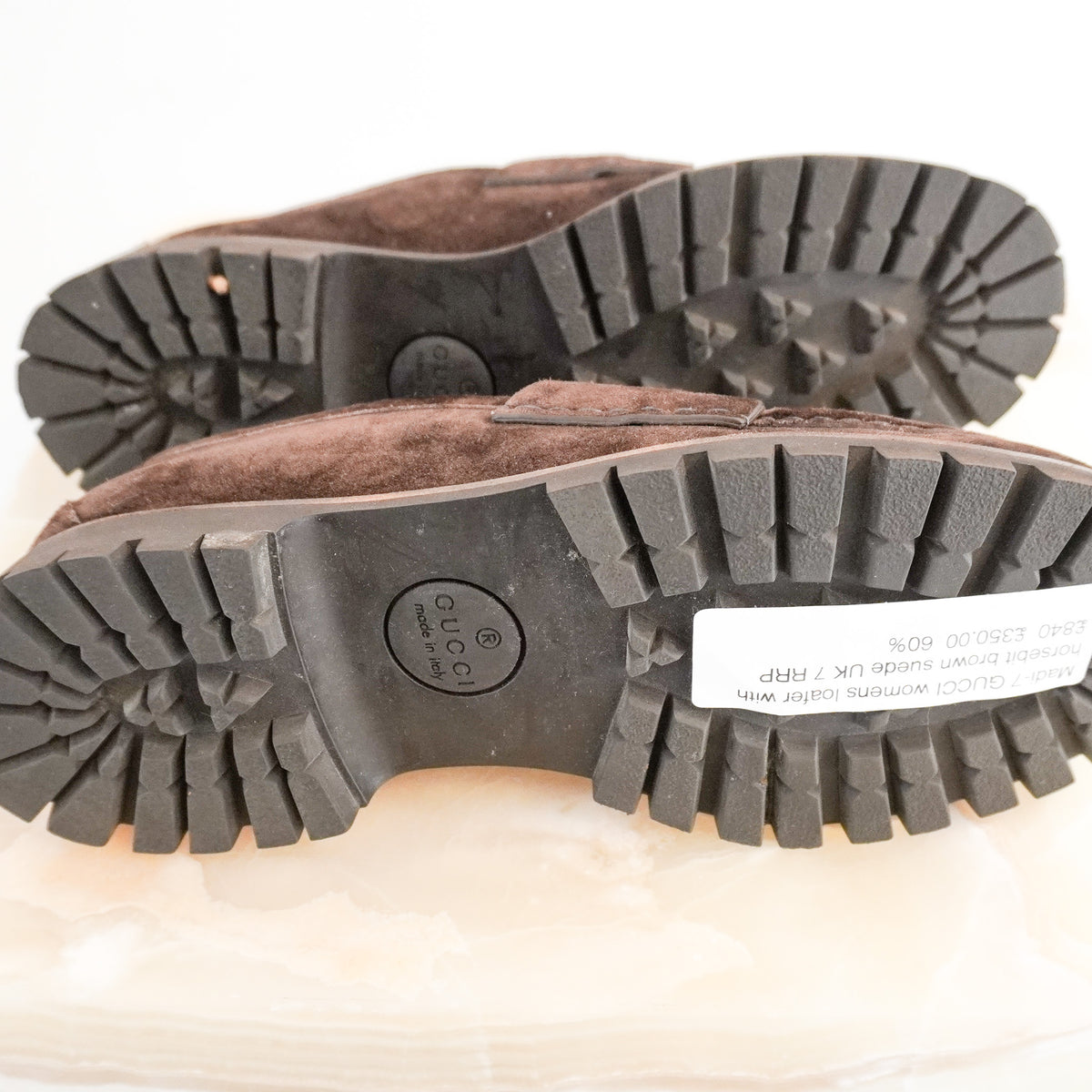 GUCCI horsebit Loafers in Brown Suede (RRP £840) | Authentic Preloved