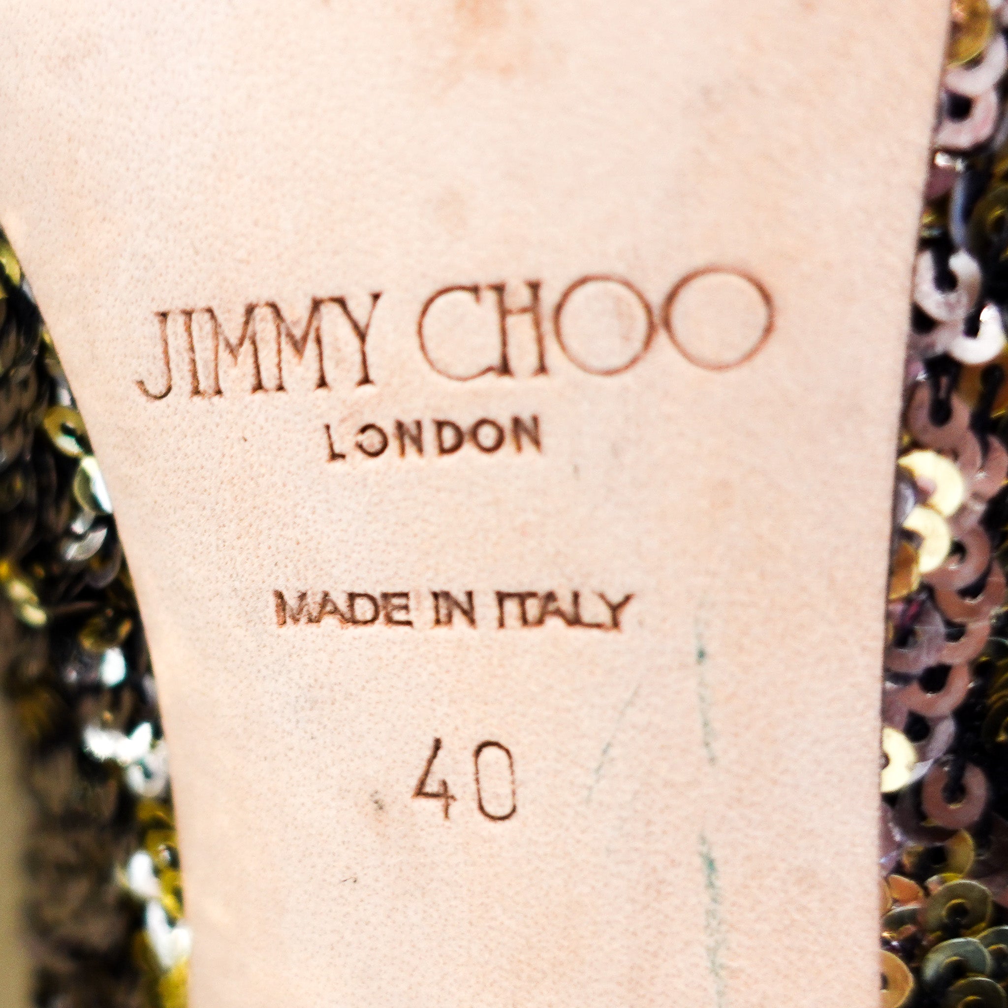 Jimmy Choo Romy 85 Sequin Heels RRP £500 | Authentic Preloved - Reloved Again