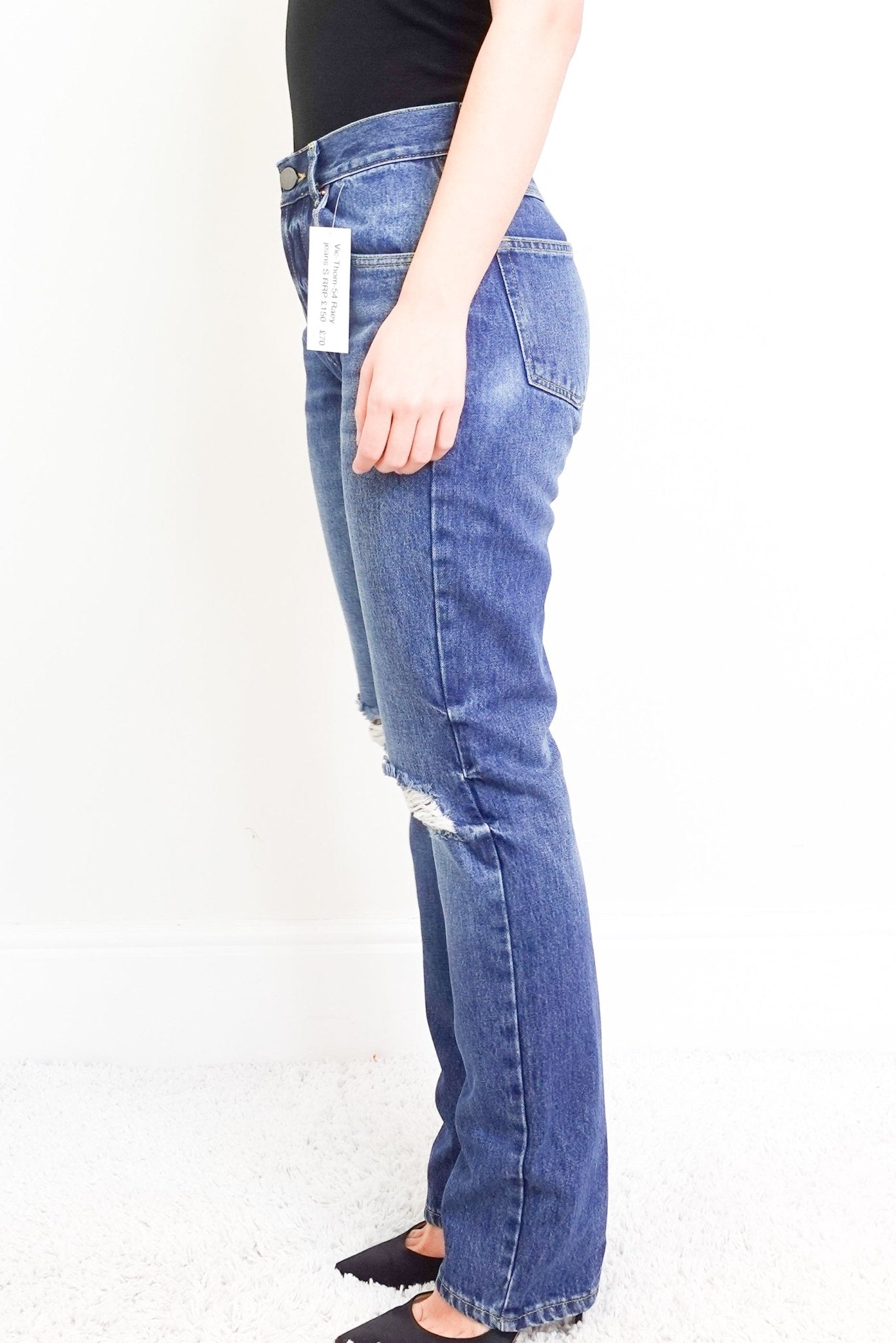 Raey Distressed Jeans RRP £150 | Authentic Preloved - Reloved Again
