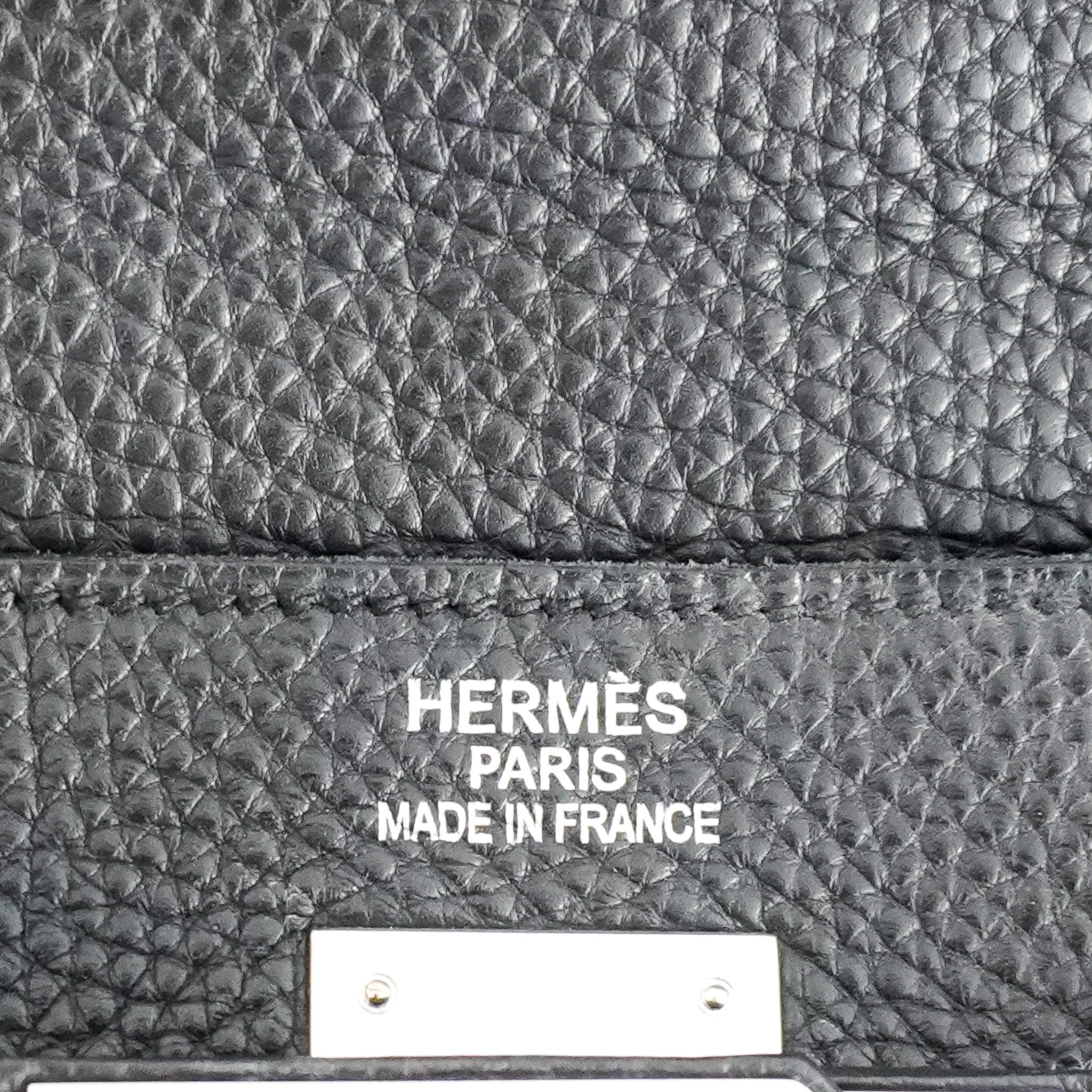 Hermès Kelly 35 Bag (2006) in Noir Togo Leather and Palladium Hardware | Authentic Preloved