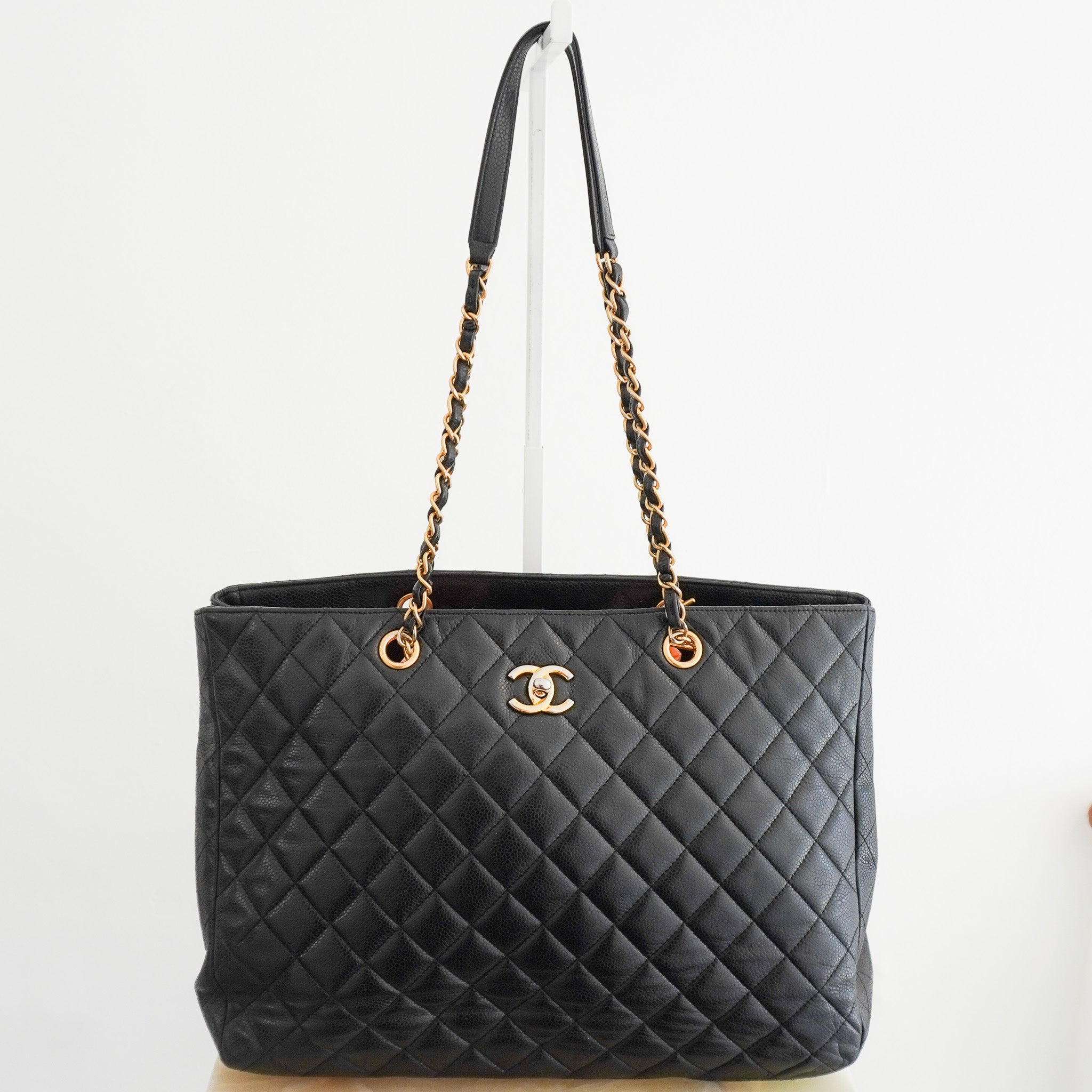 Chanel Grand Shopping Tote (GST) Black Caviar Leather Gold Hardware Bag | Authentic Preloved - Reloved Again