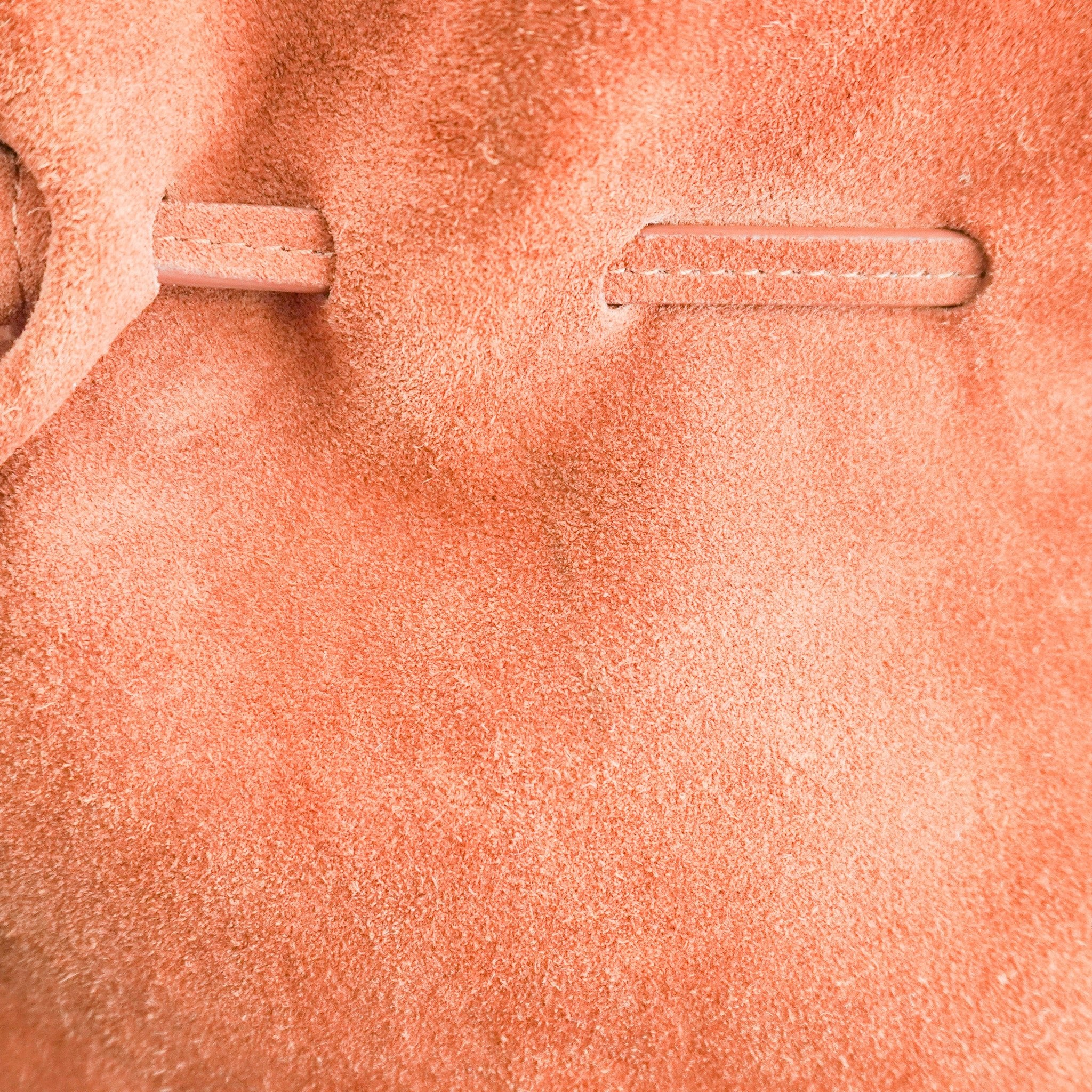 Mansur Gavriel Suede Drawstring Crossbody Bag Rust Leather | Authentic Preloved - Reloved Again