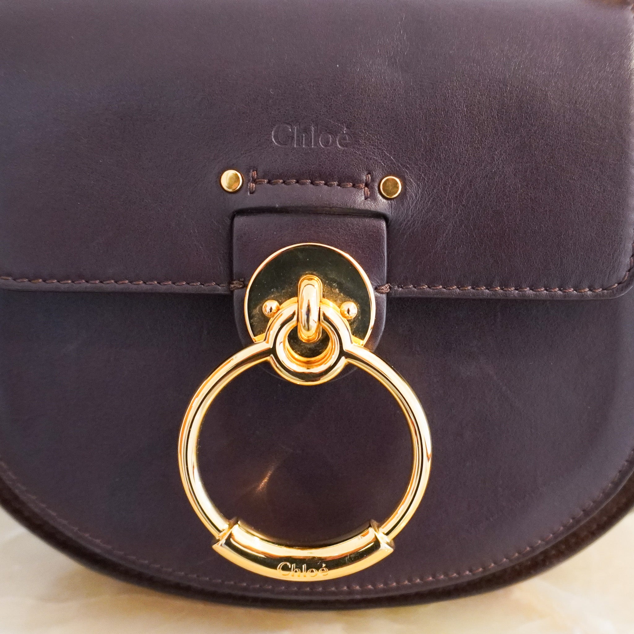 Chloe Tess Small Bag in Dark Burgundy RRP £1700 | Authentic Preloved