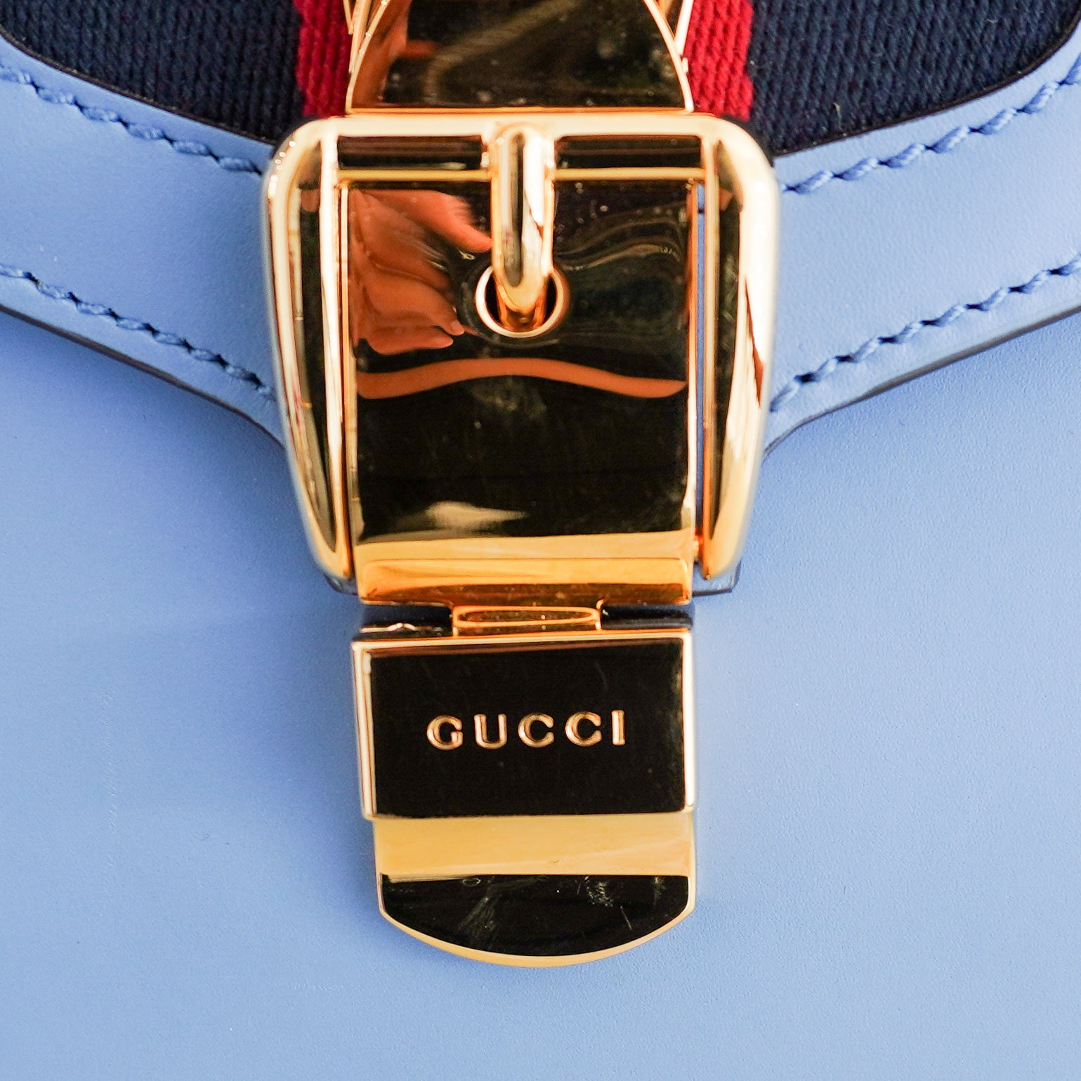 Gucci Blue Sylvie Small Top Handle Bag (RRP £2500) | Authentic Preloved