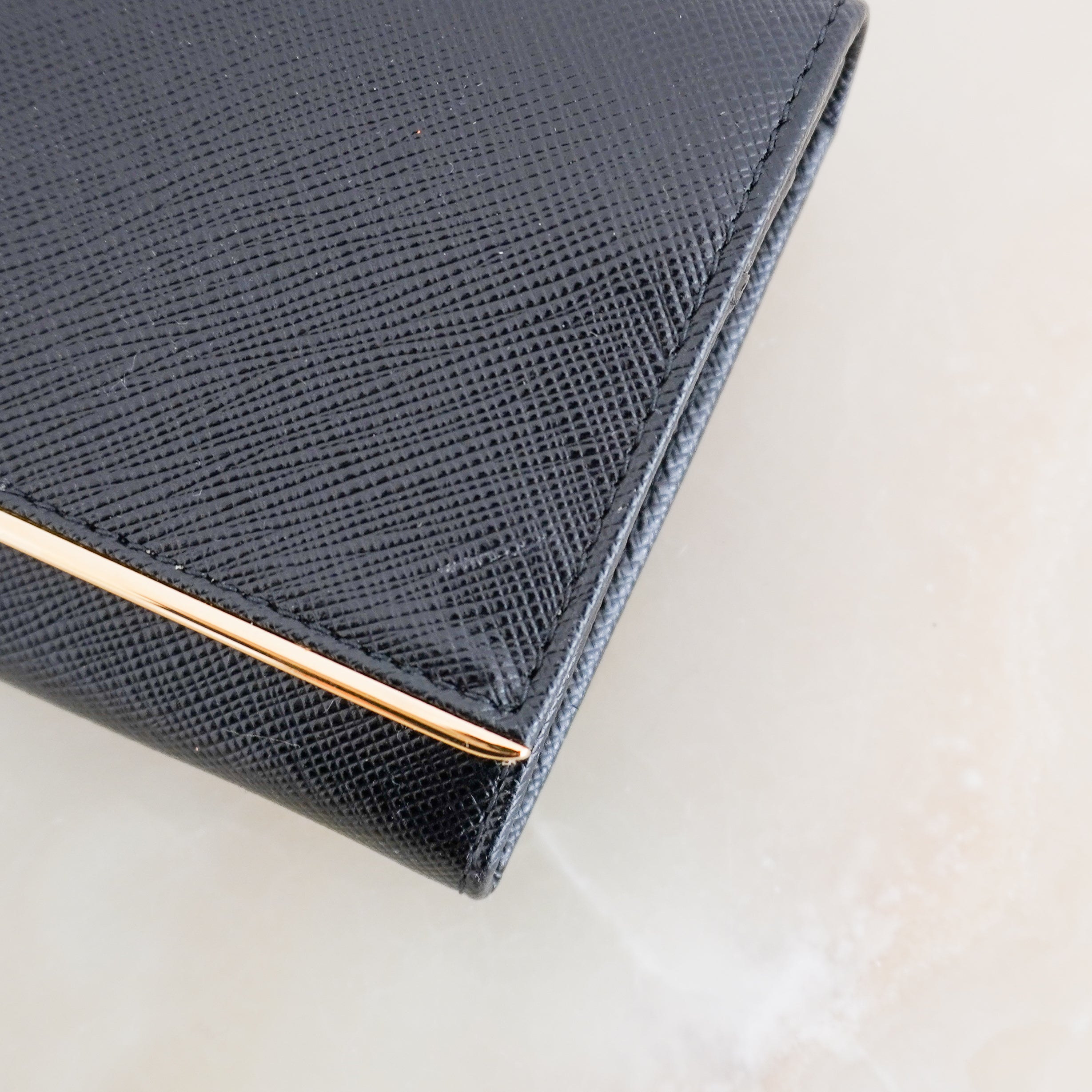 Prada Black Saffiano Leather Clutch Wallet (RRP £740) | Authentic Preloved