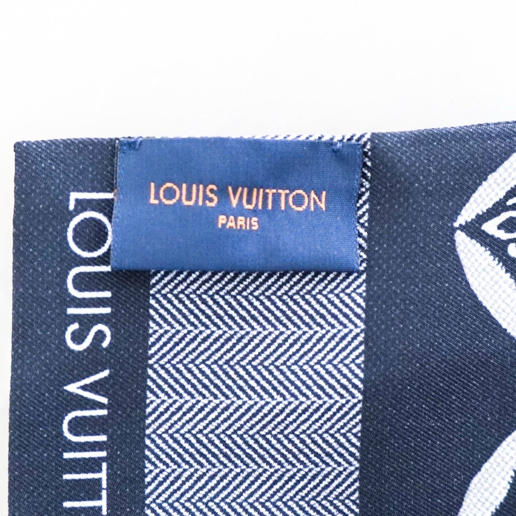 Louis Vuitton Black & White Bandeau Scarf RRP £200 | Authentic Preloved FINAL SALE - Reloved Again