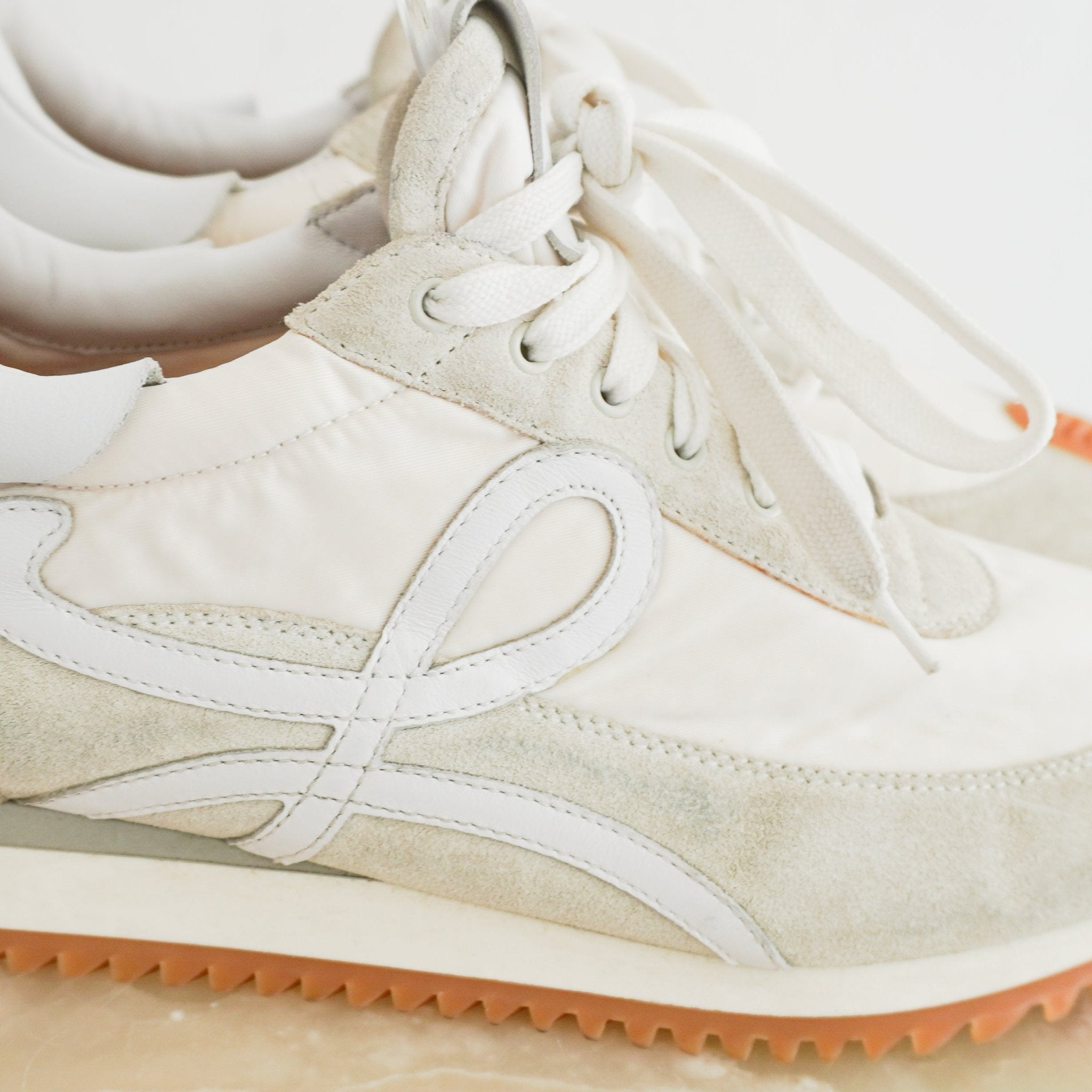 Loewe Flow Runner Sneakers White & Orange (RRP £425) | Authentic Preloved - Reloved Again