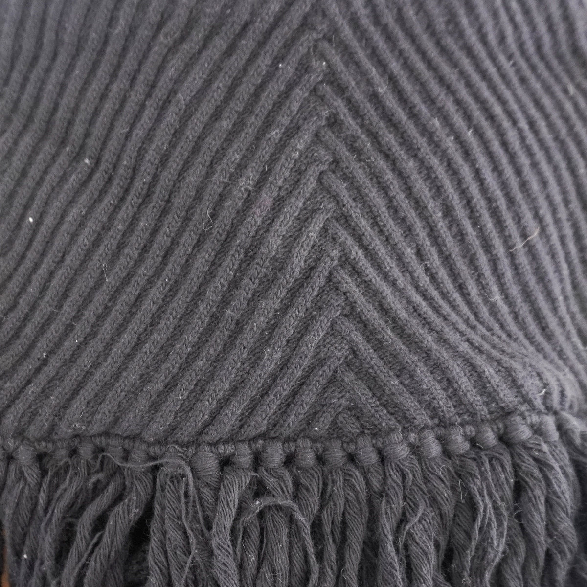 Louis Vuitton Black Ribbed Scarf (RRP £700) | Authentic Preloved FINAL SALE