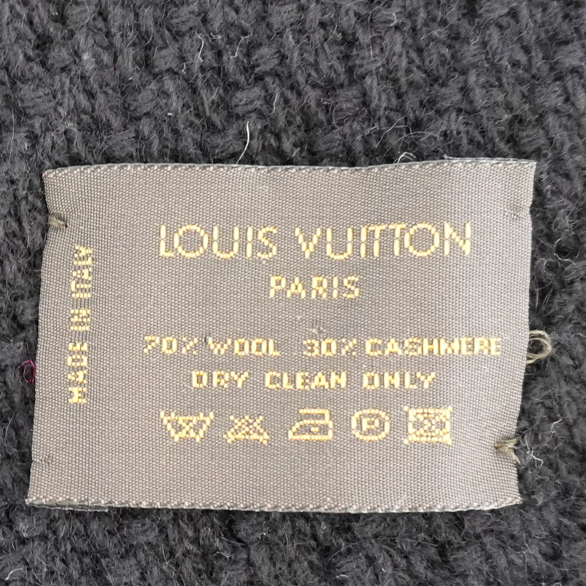 Louis Vuitton Black Ribbed Scarf (RRP £700) | Authentic Preloved FINAL SALE