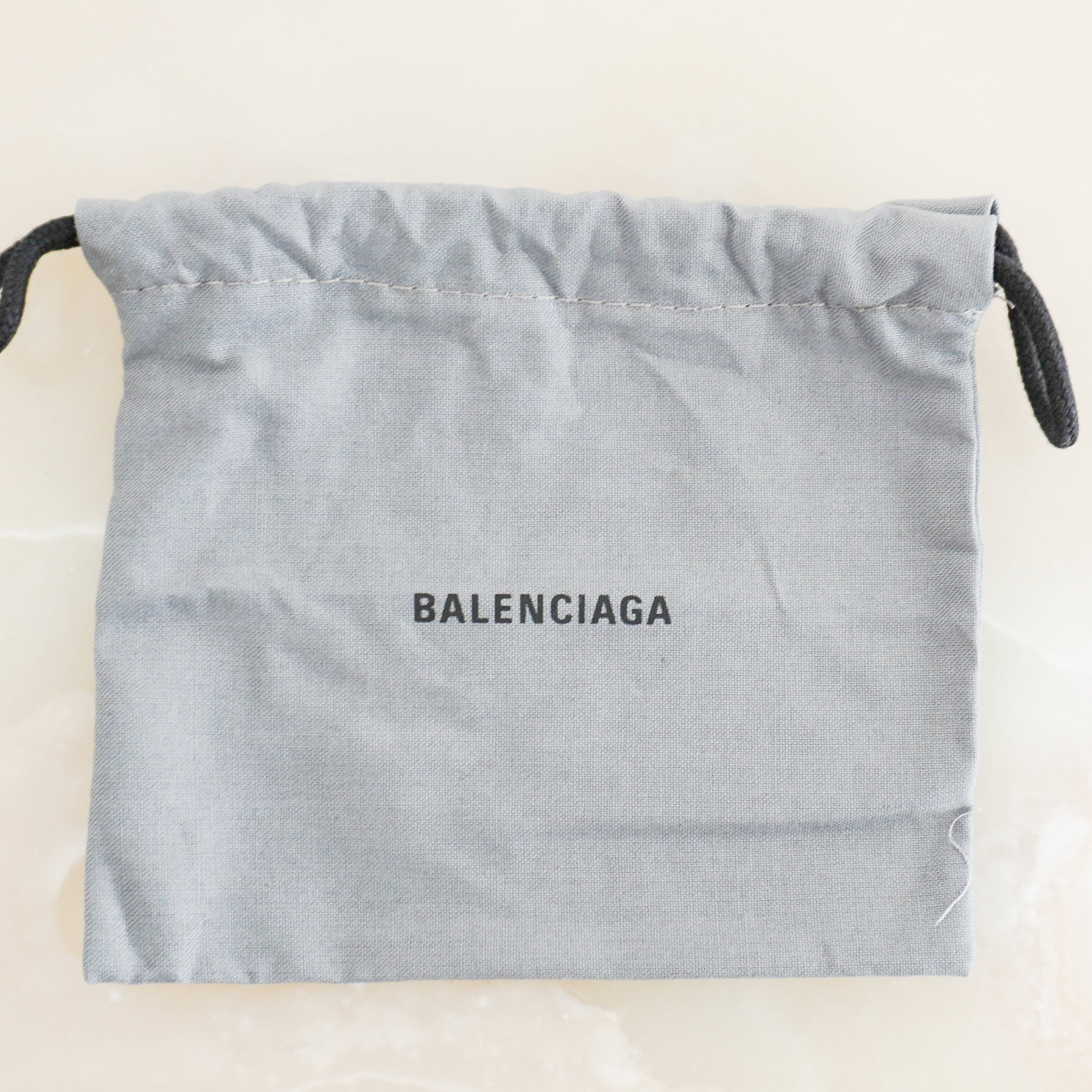 Balenciaga Paris Graffiti Paper Mini Trifold Wallet Black Leather (RRP £475) | Authentic Preloved
