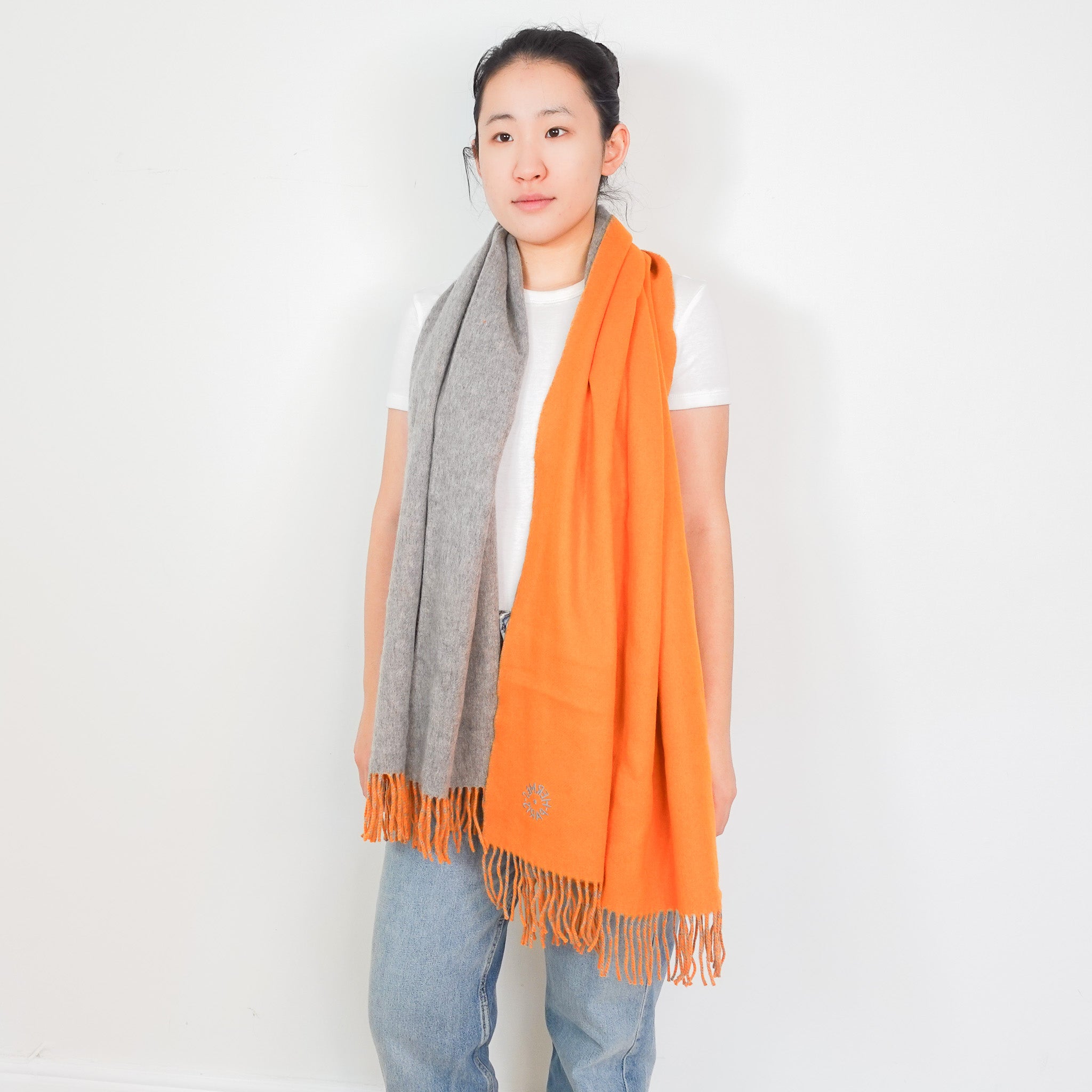 Hermes Double Face Cashmere Scarf RRP £1150 | Authentic Preloved - Reloved Again