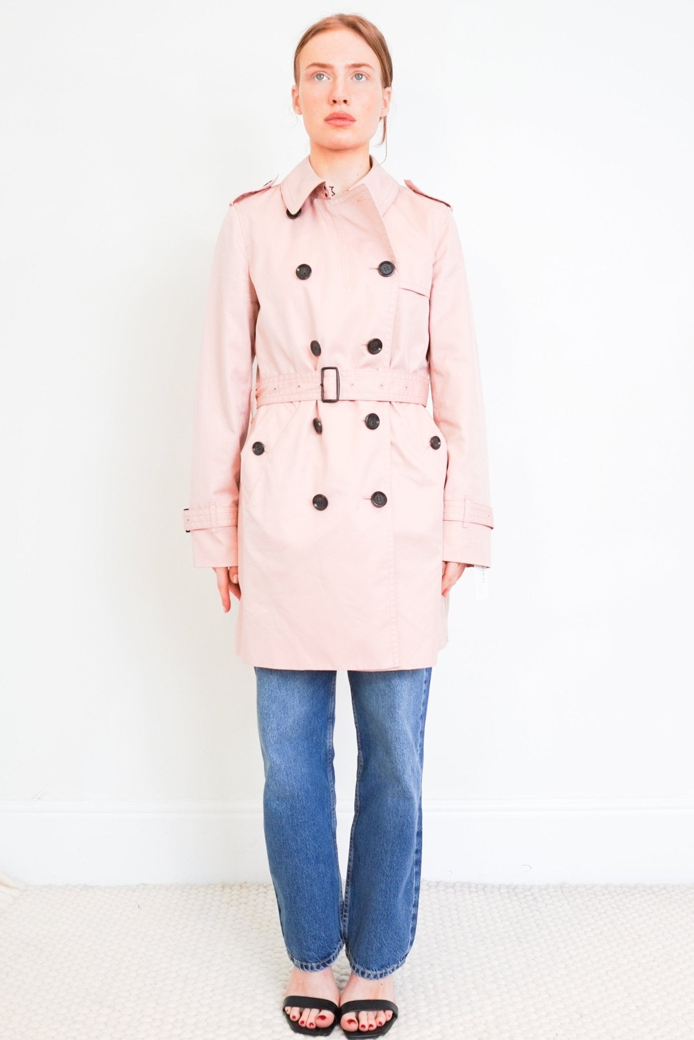 Coach Pink Double-Breasted Trench Coat RRP £380 | Authentic Preloved
