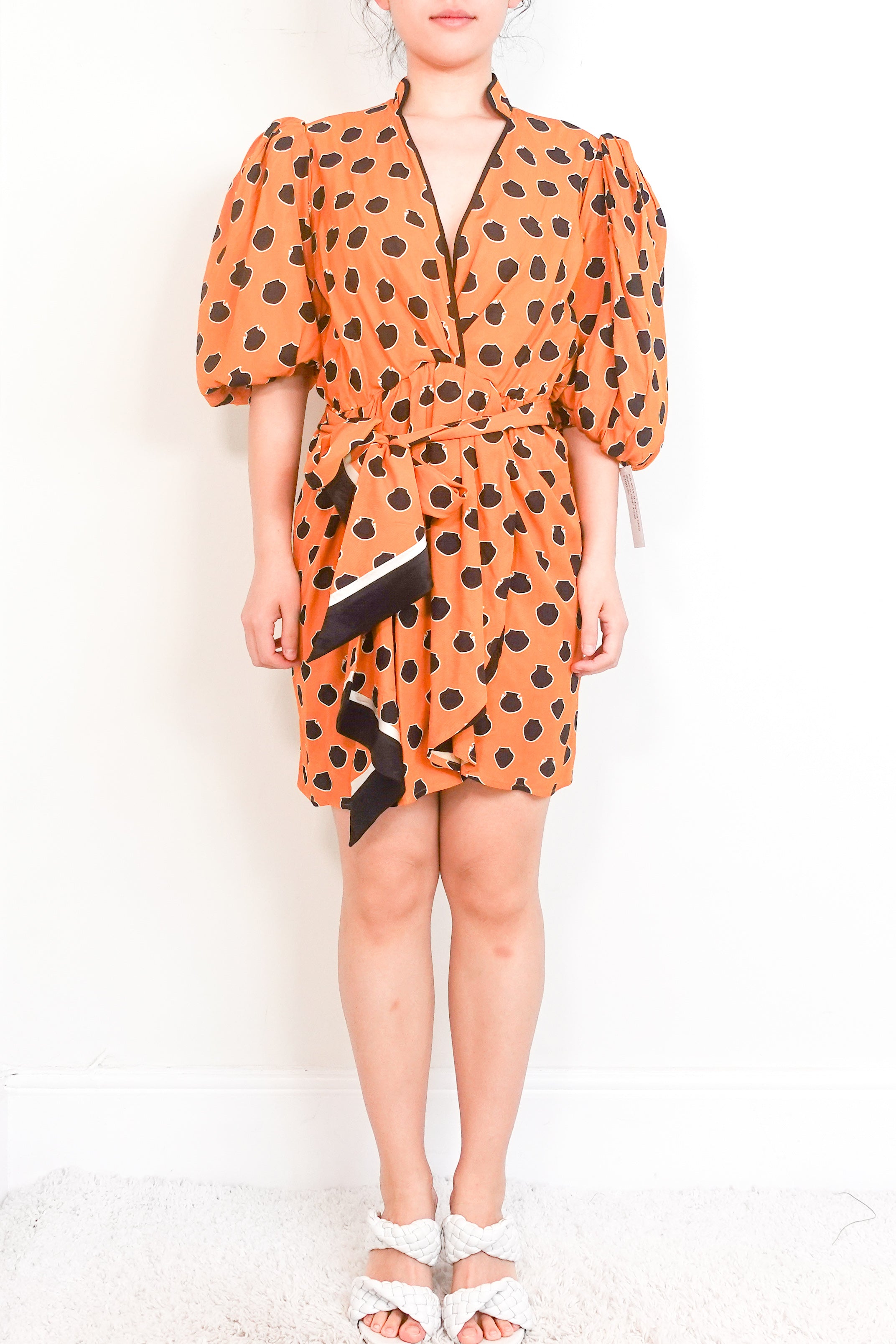 Orange and blue dress RRP £500