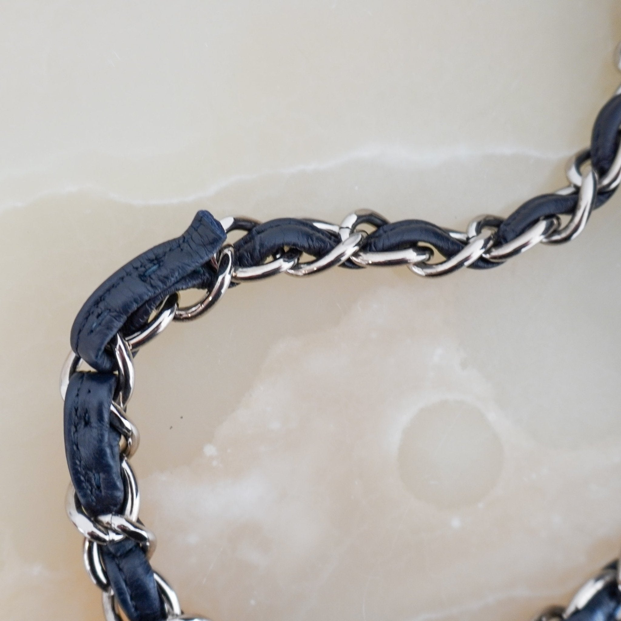 Chanel Large Classic Double Flap Bag Navy Matte Lambskin with Silver Hardware (RRP £9500) | Authentic Preloved - Reloved Again