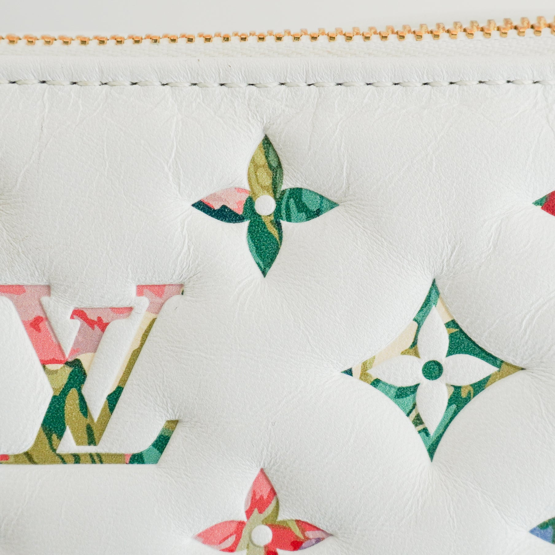 Louis Vuitton Coussin PM Monogram Floral White Leather Bag (RRP £3150) | Authentic Preloved