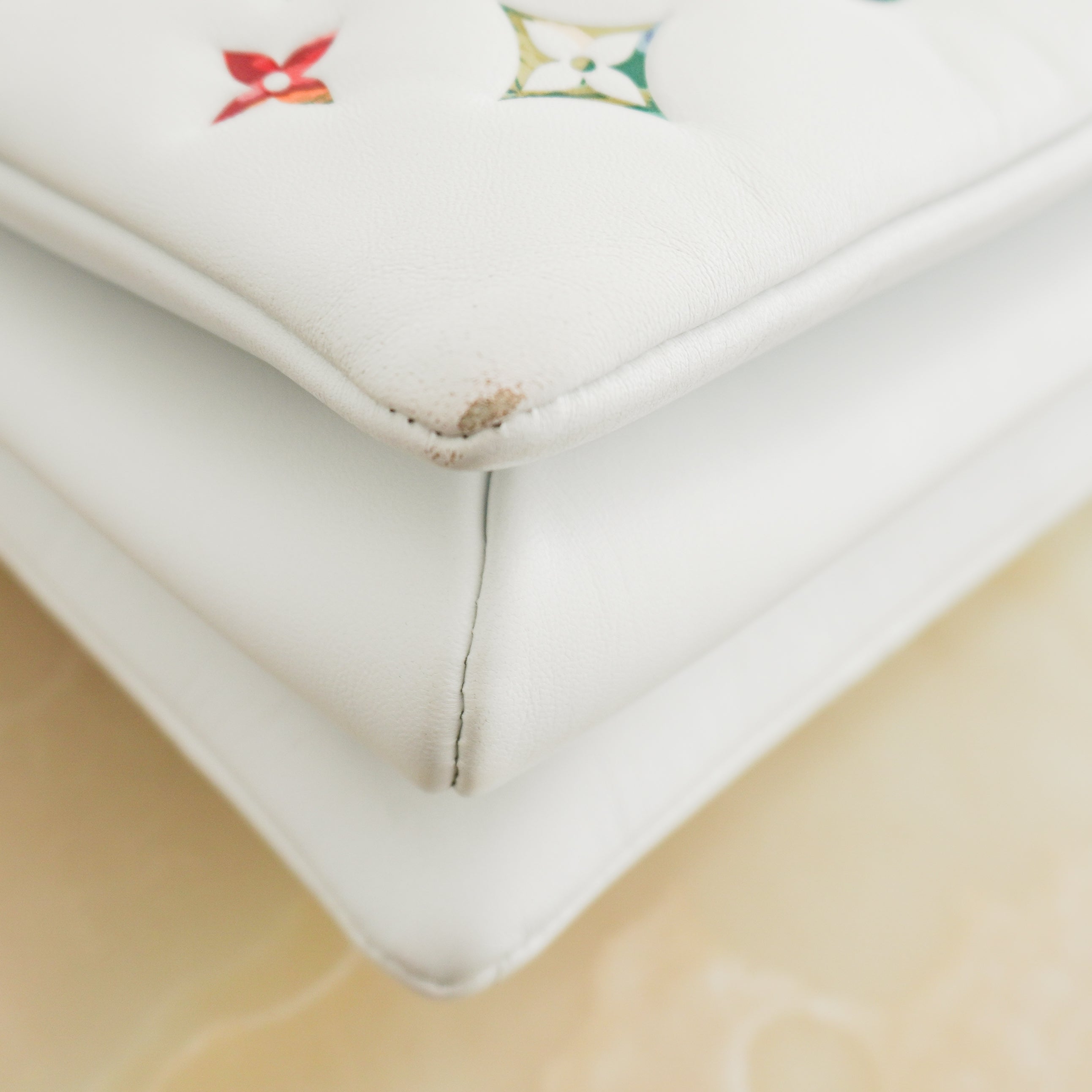 Louis Vuitton Coussin PM Monogram Floral White Leather Bag (RRP £3150) | Authentic Preloved