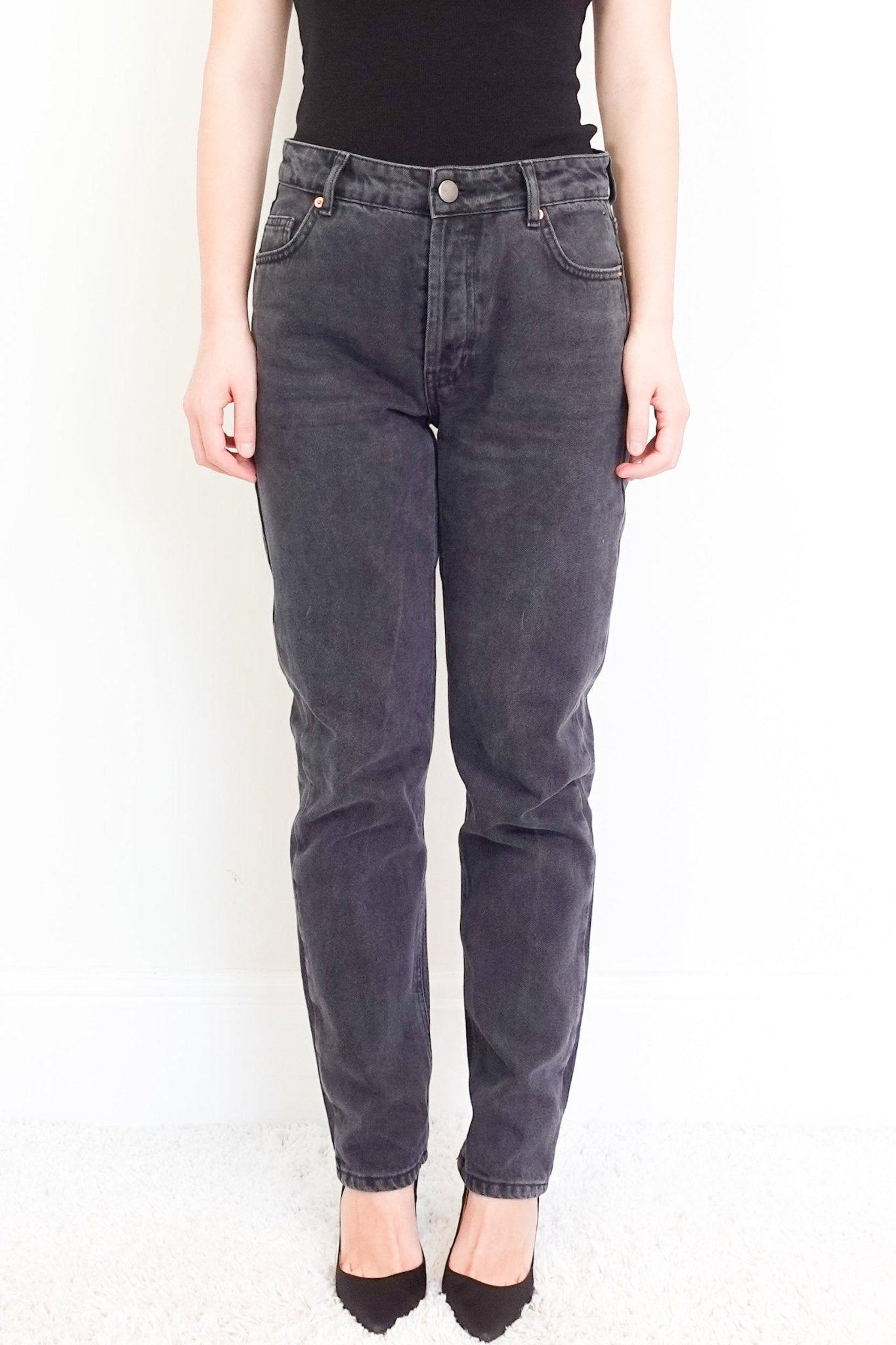 Raey Straight Black Jeans RRP £150 - Reloved Again