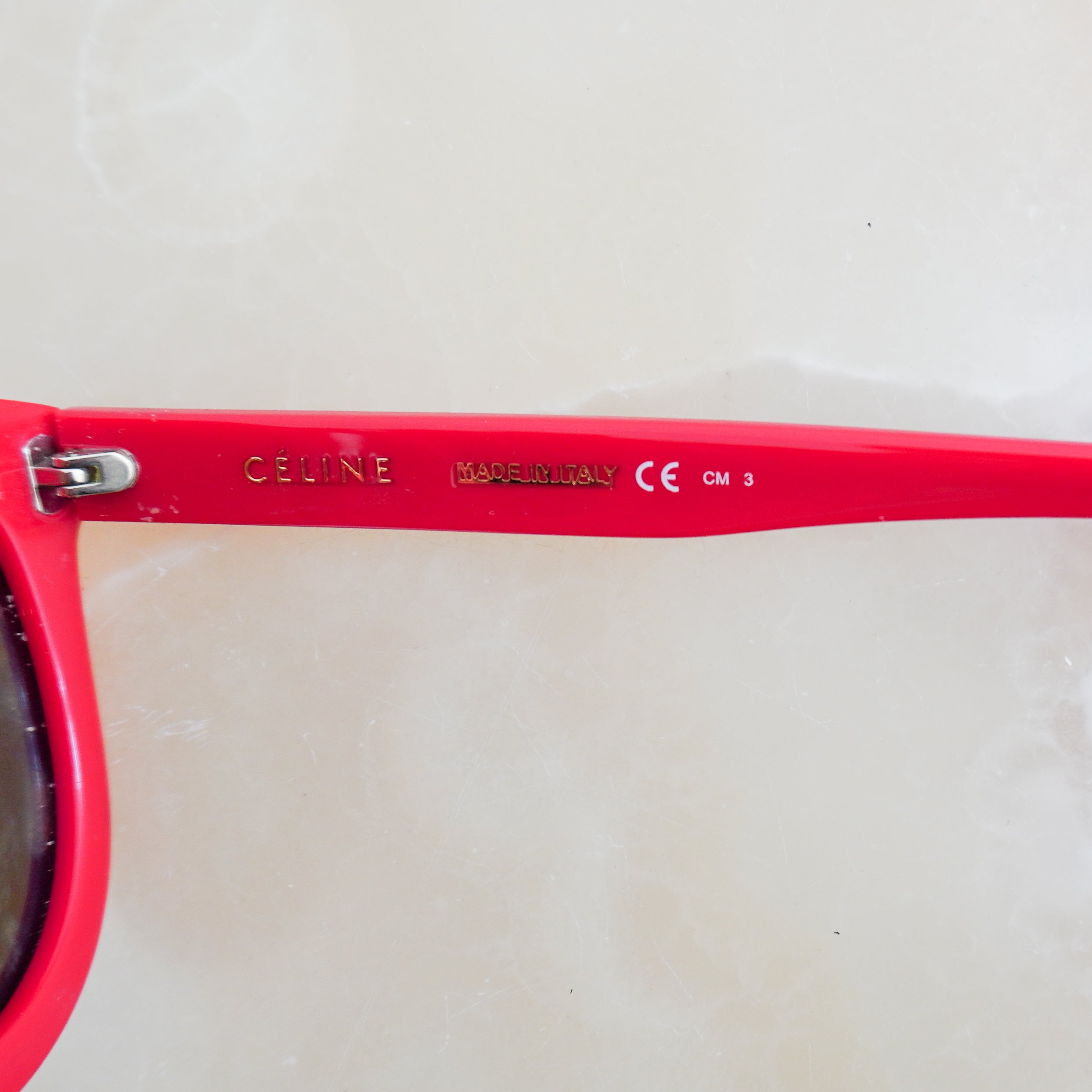 Celine Red Oversized Round Sunglasses CL41801/S J70HK (RRP £340) | Authentic Preloved FINAL SALE