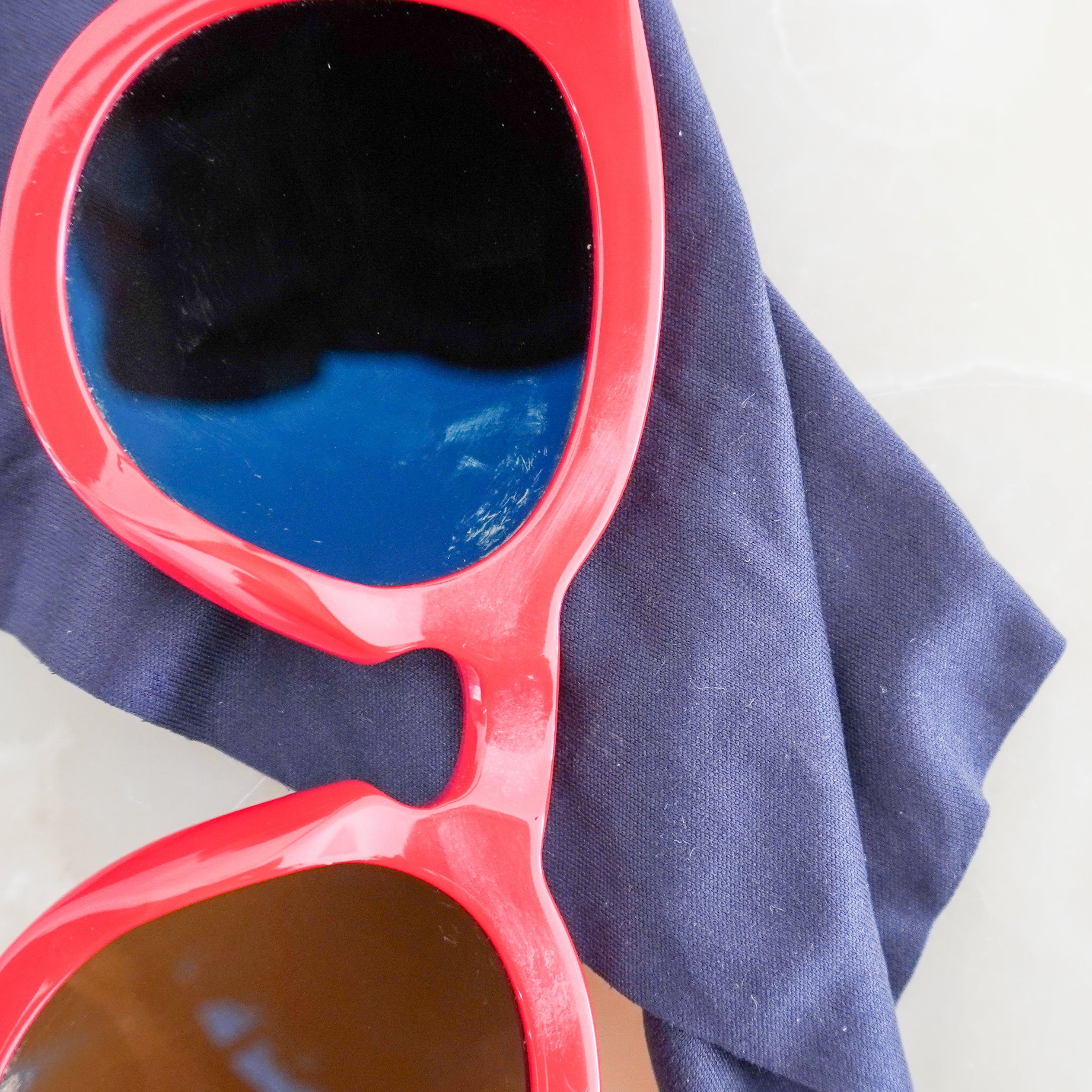 Celine Red Oversized Round Sunglasses CL41801/S J70HK (RRP £340) | Authentic Preloved FINAL SALE
