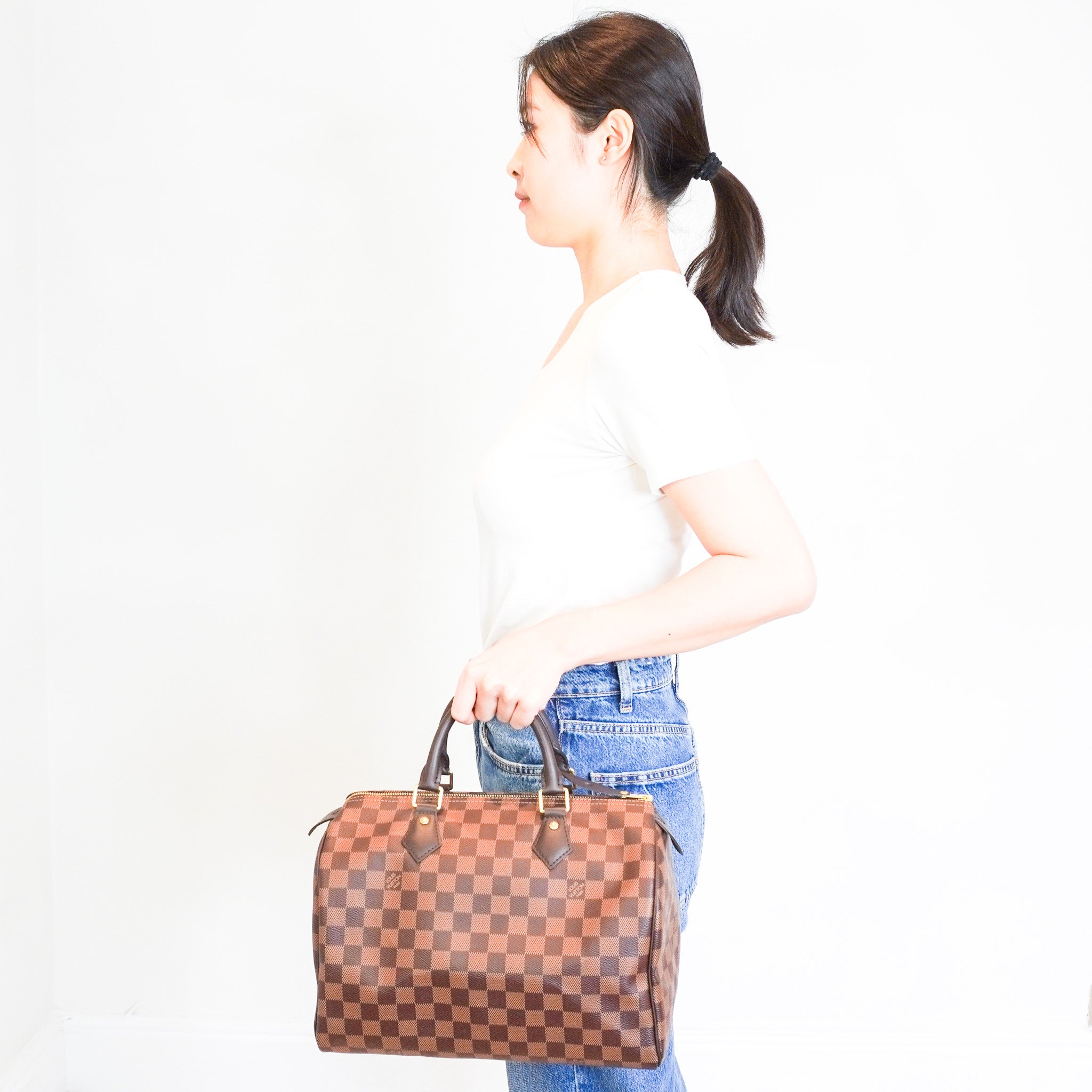 Louis Vuitton Speedy Bandoulière Damier Ebene 30 Bag RRP £1490 | Authentic Preloved