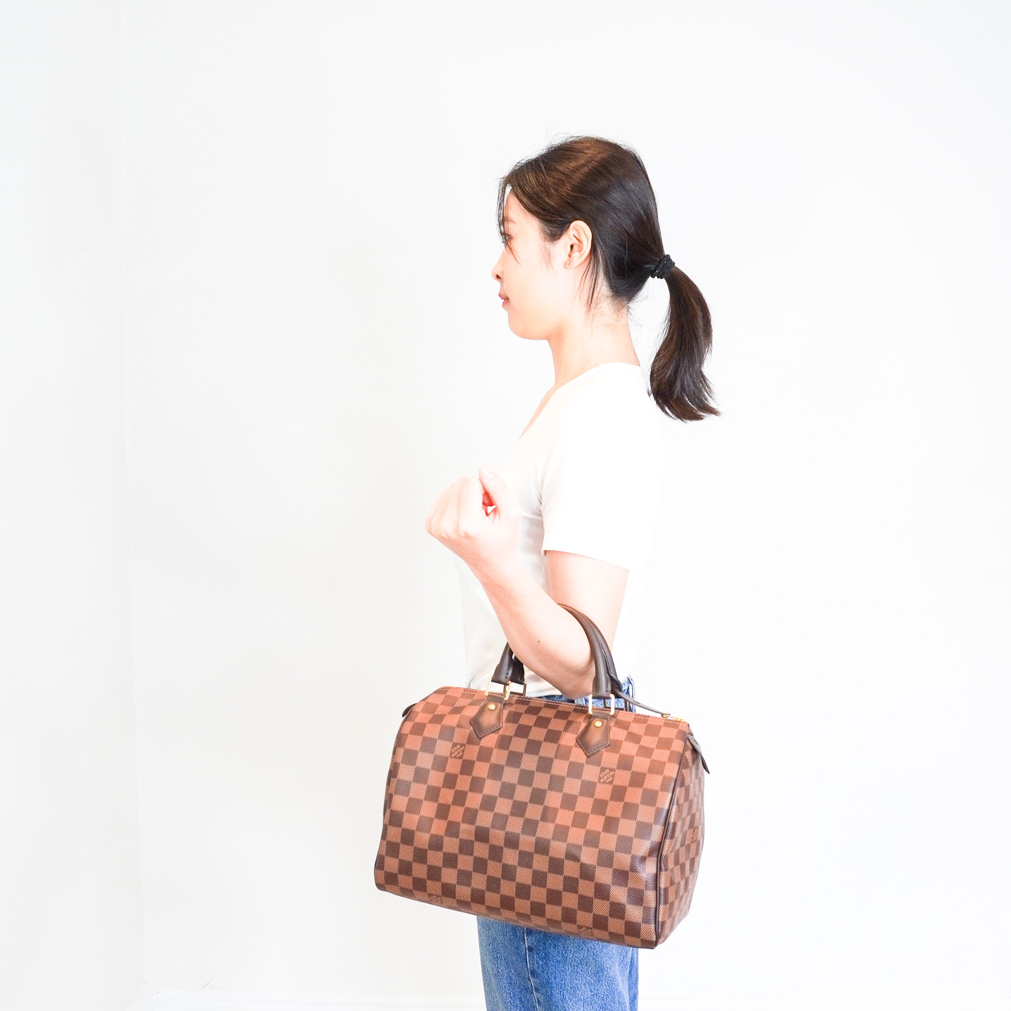 Louis Vuitton Speedy Bandoulière Damier Ebene 30 Bag RRP £1490 | Authentic Preloved