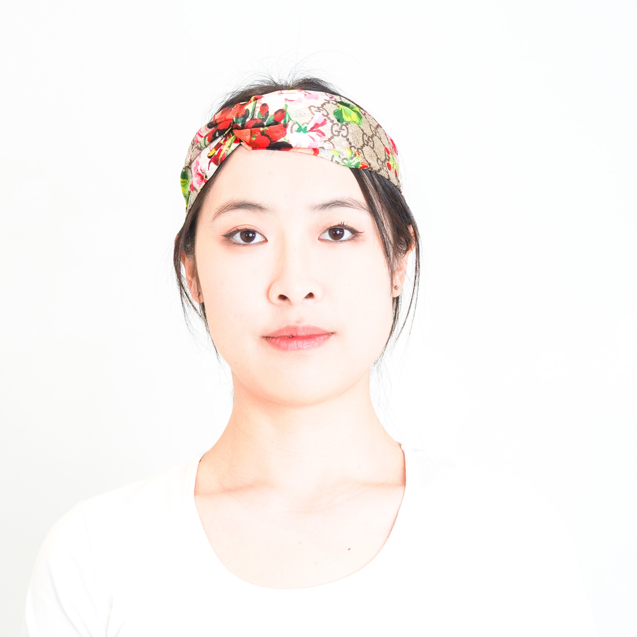 Gucci Floral Monogram Silk Headband RRP £440 | Authentic Preloved FINAL SALE