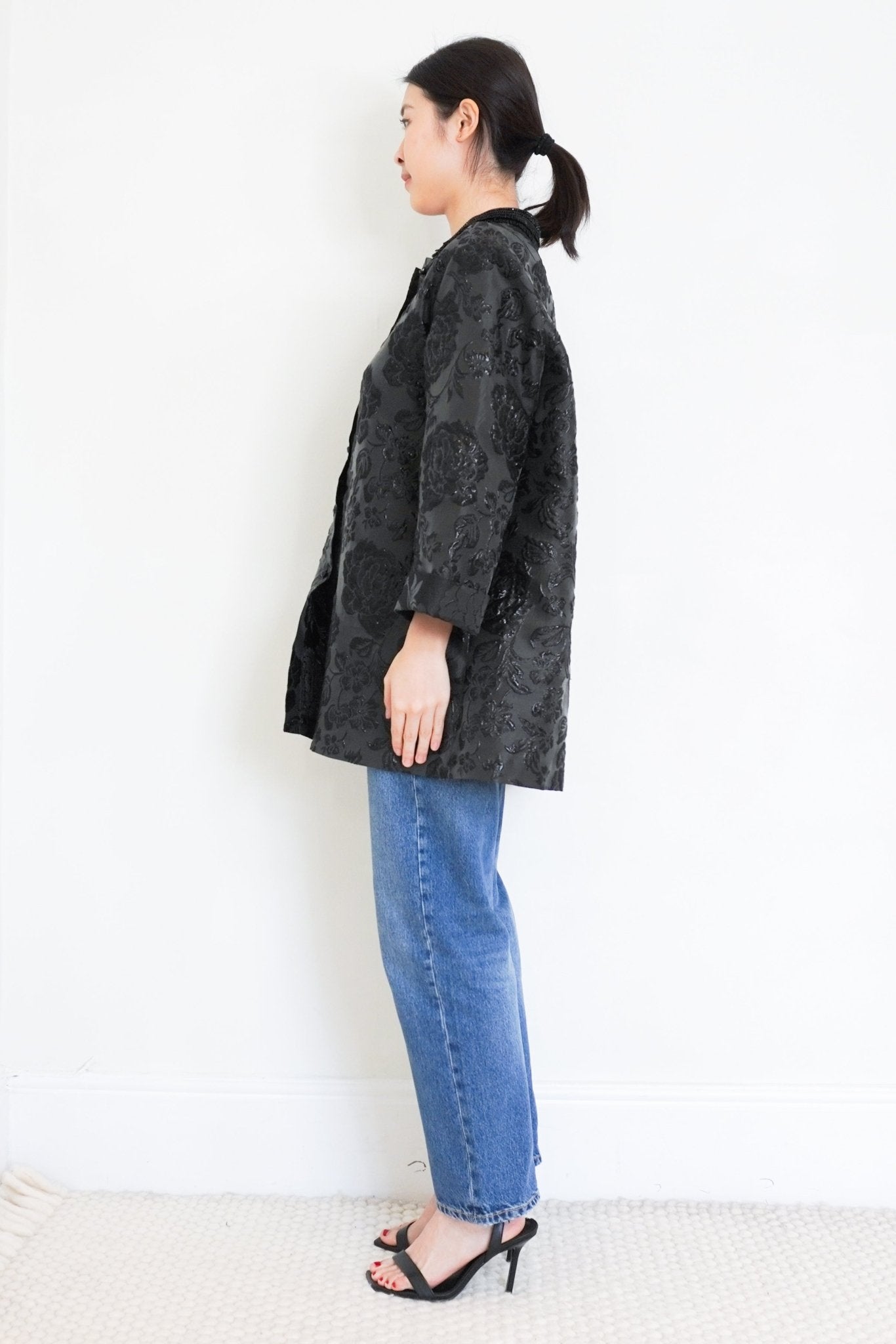 Marina Rinaldi Black Embellished Evening Top RRP £240 | Authentic Preloved - Reloved Again