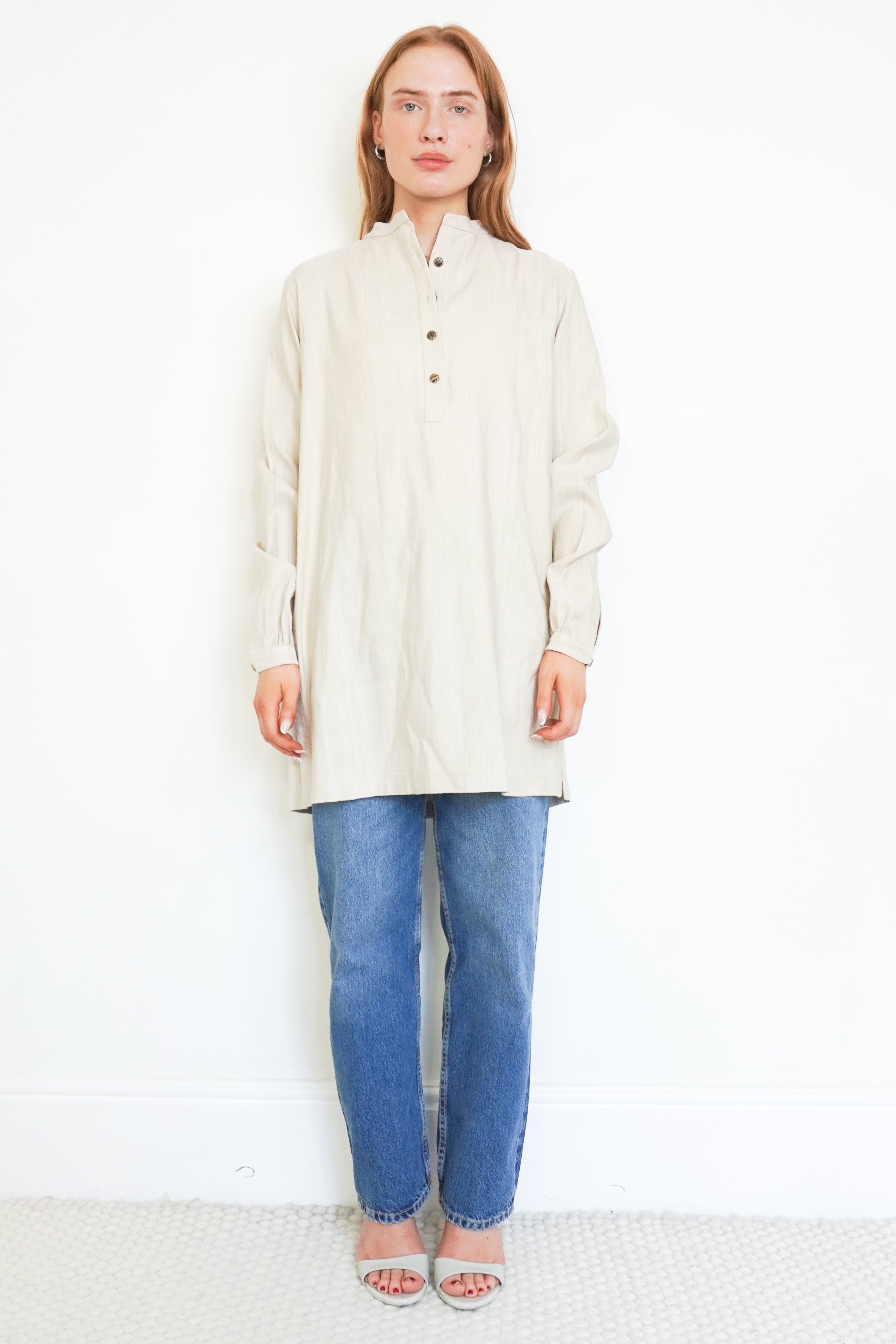 NEW Loro Piana Olga Light Tussah Silk Tunic Shirt (RRP £1445) | Authentic Preloved