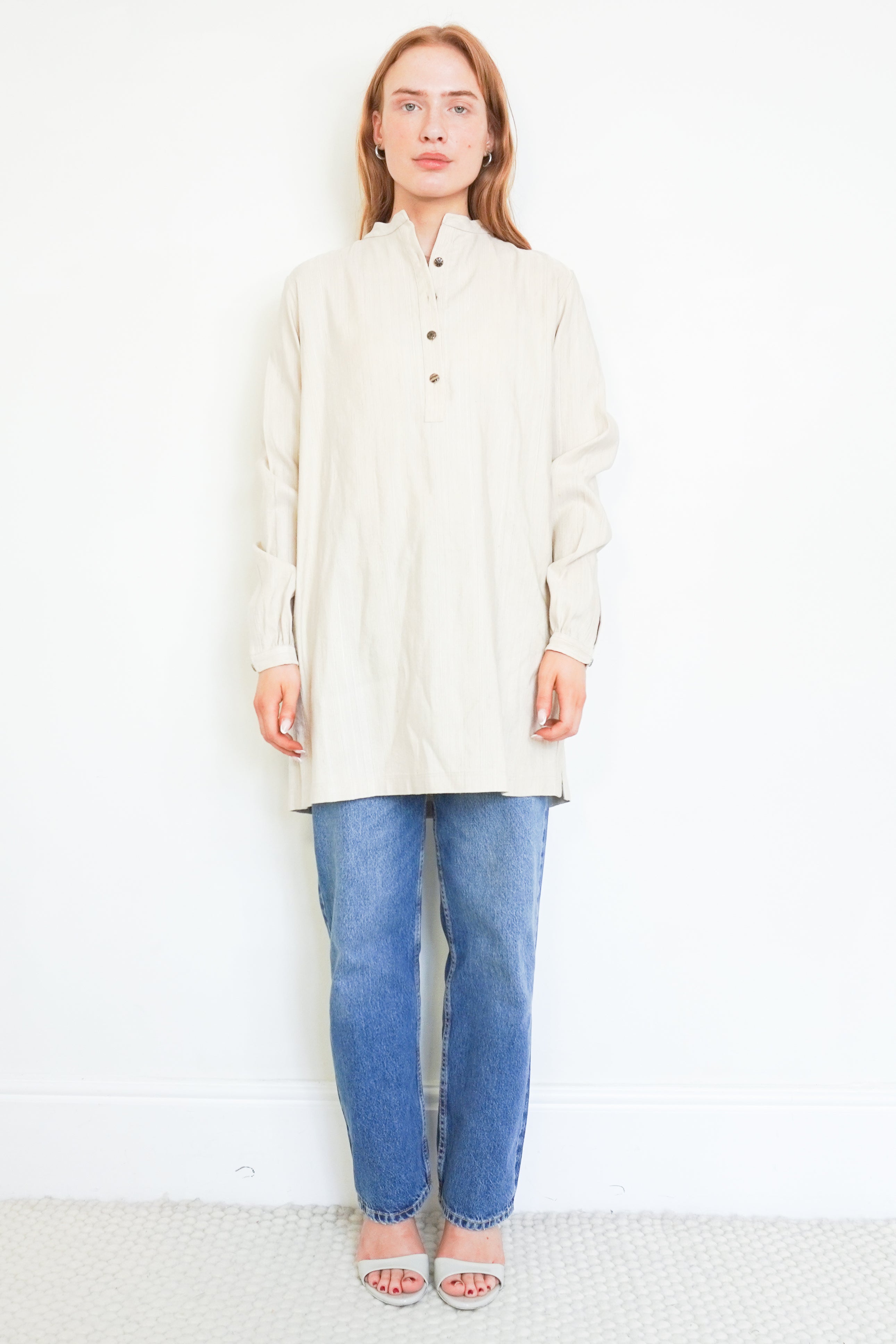 NEW Loro Piana Olga Light Tussah Silk Tunic Shirt (RRP £1445) | Authentic Preloved