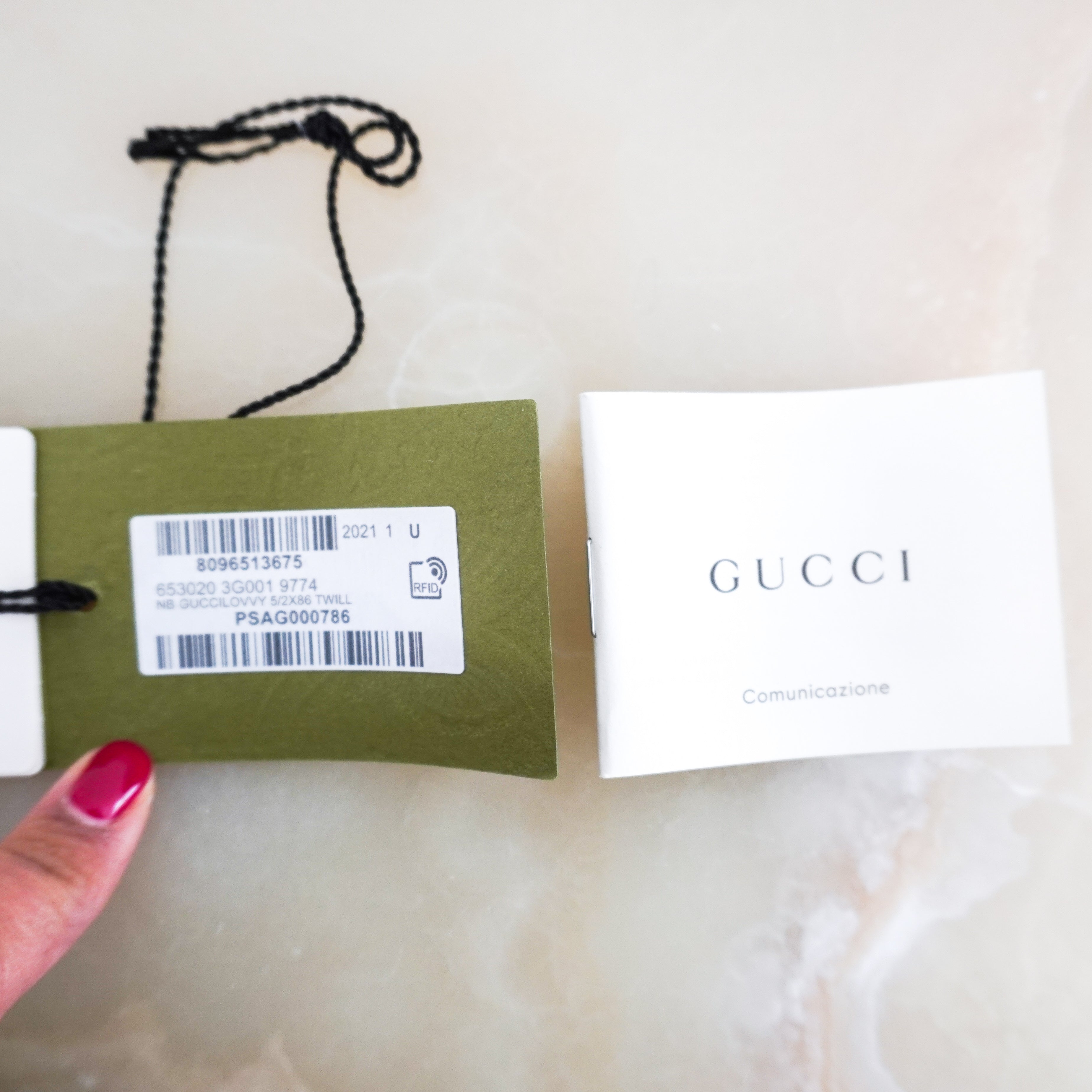 NEW Gucci Brown Monogram Heart Twilly RRP £220 | Authentic Preloved FINAL SALE