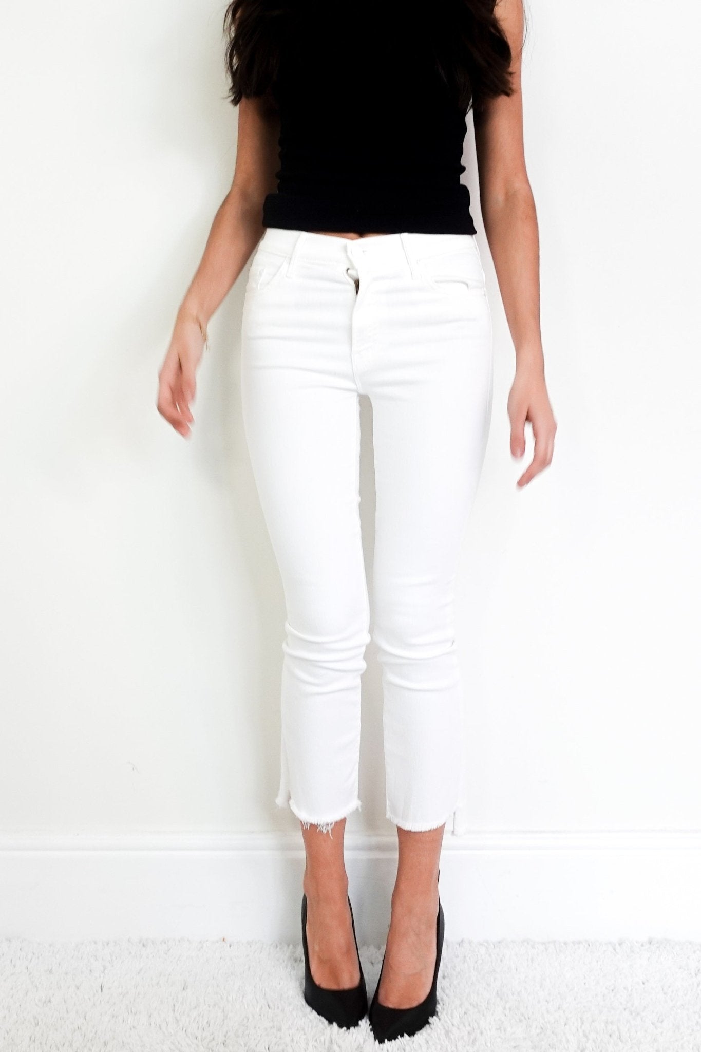Mother White cropped jeans £300 - Reloved Again