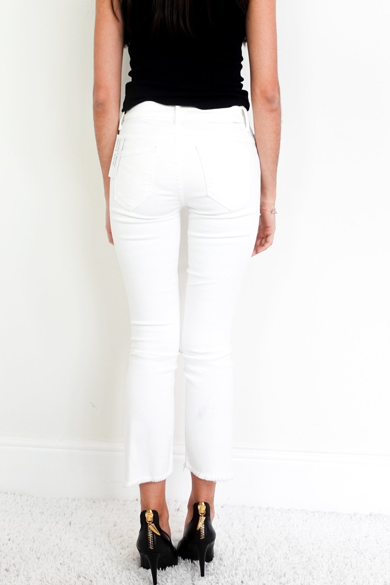 Mother White cropped jeans £300 - Reloved Again