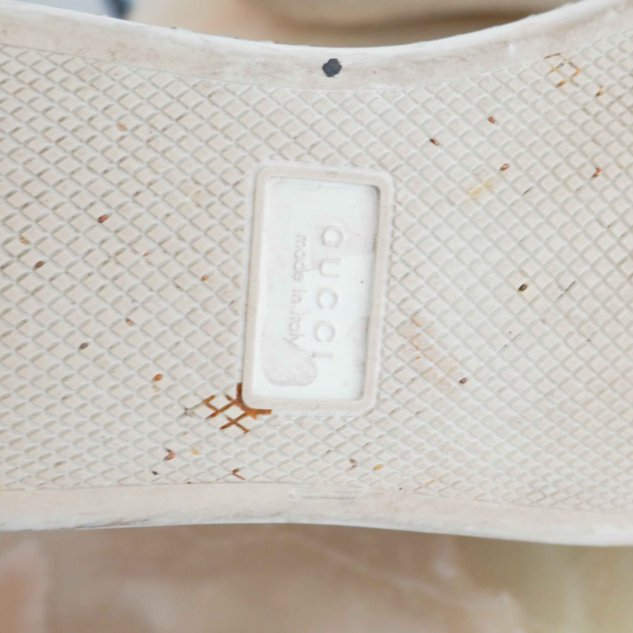 Gucci Ace Crystal Bee Platform Sneakers in White Leather (RRP £700) | Authentic Preloved