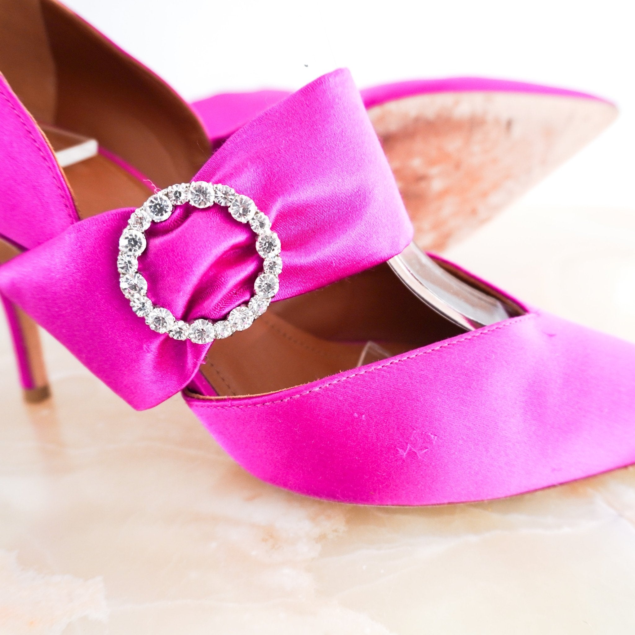 Malone Souliers Pink Embellished Heels RRP £645 | Authentic Preloved - Reloved Again