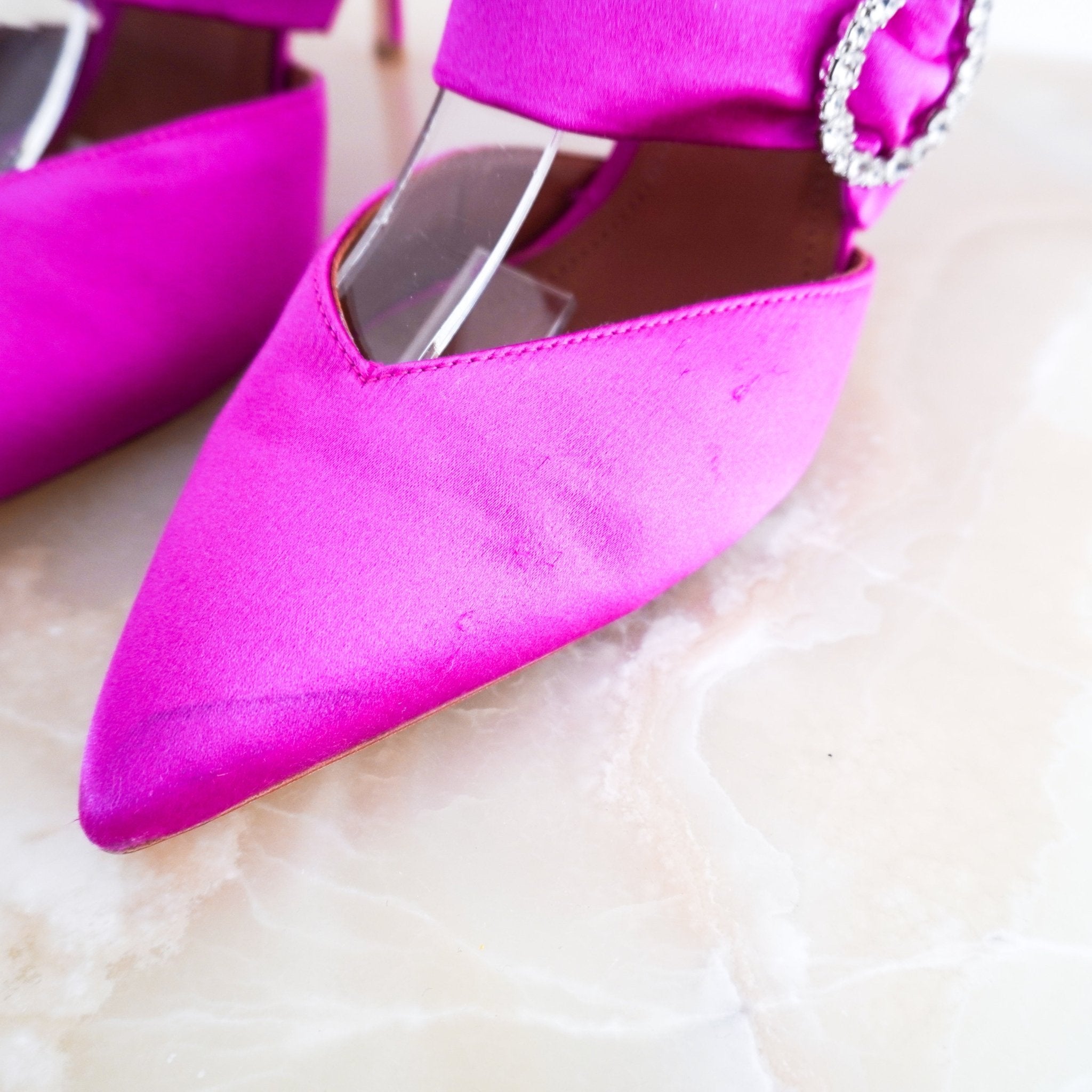 Malone Souliers Pink Embellished Heels RRP £645 | Authentic Preloved - Reloved Again
